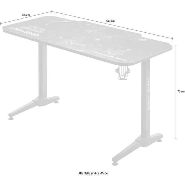 MCA furniture Gamingtisch »DX Racer«, Schwarz mit new Style Mousepad DX  Racer V12, Breite 140 cm online shoppen | Jelmoli-Versand