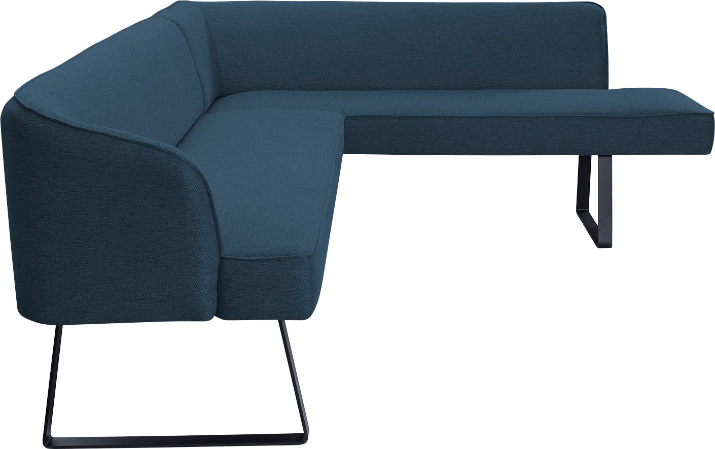 exxpo - sofa fashion Eckbank »Americano«, mit Keder und Metallfüssen, Bezug in verschiedenen Qualitäten