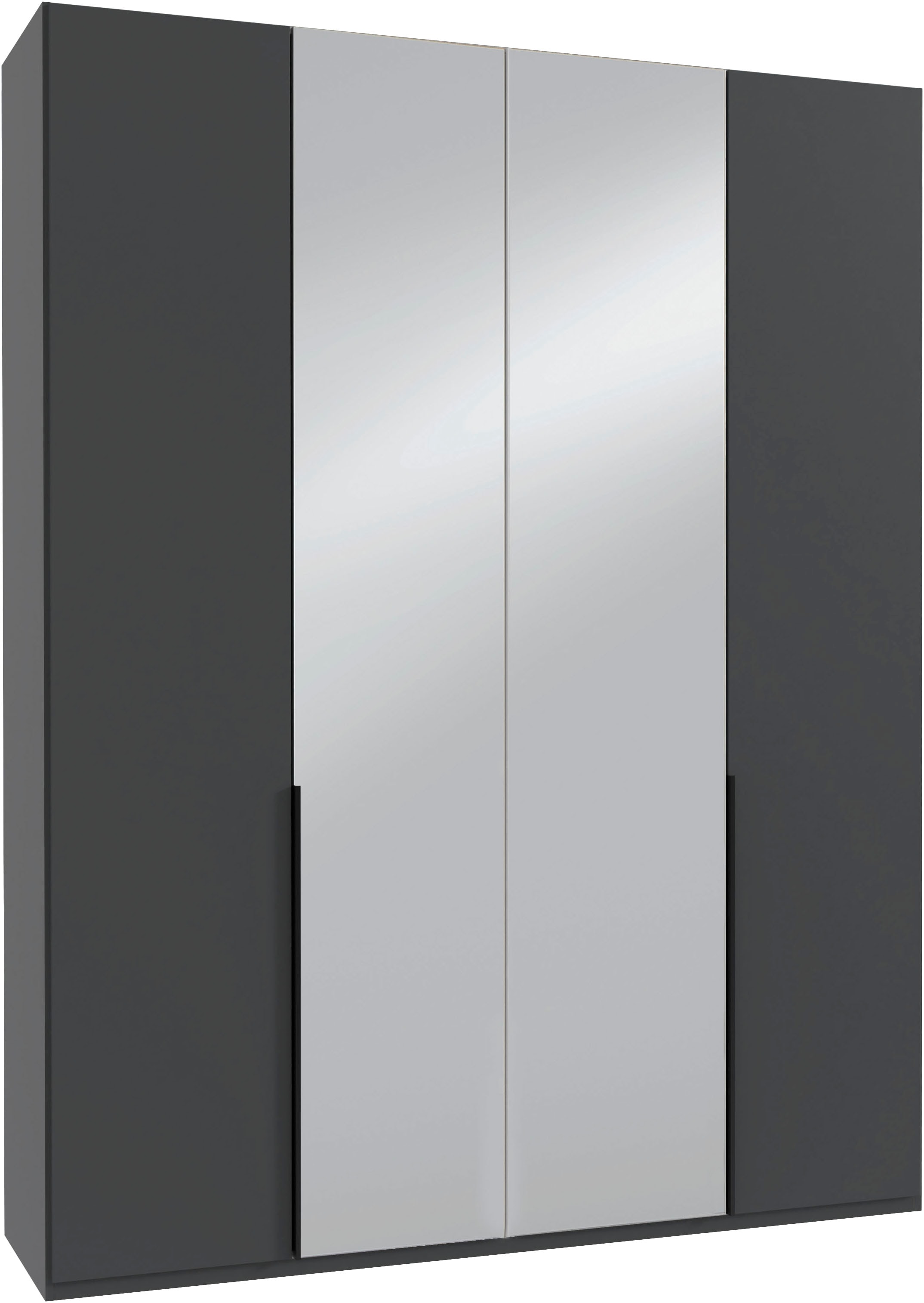 Wimex Kleiderschrank »Mugano,in 5 Breiten,2 Höhen,2 Tiefen, viele Farben, Made in Germany« in Basic oder Premium Ausstattung, mit langen Griffen aus Metall, mit oder ohne Spiegel