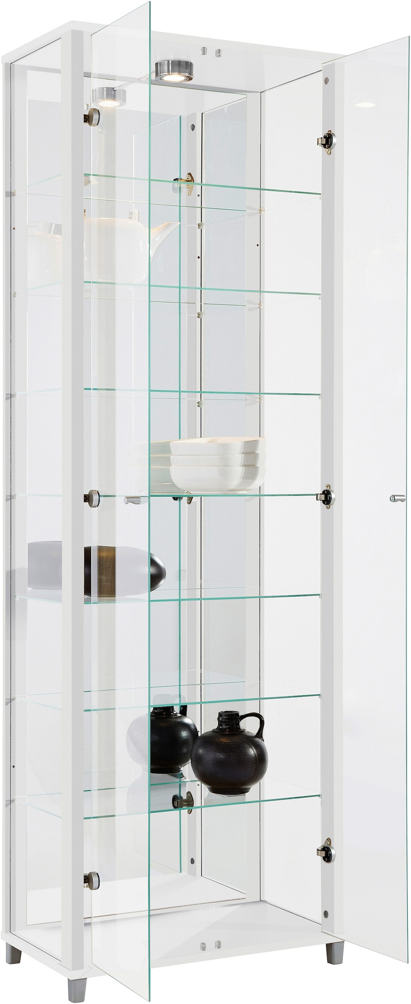 fif möbel Vitrine »OPTIMA«, Standvitrine/Glasvitrine 2x Glastür,perfekt für Sammler,Sammlervitrine