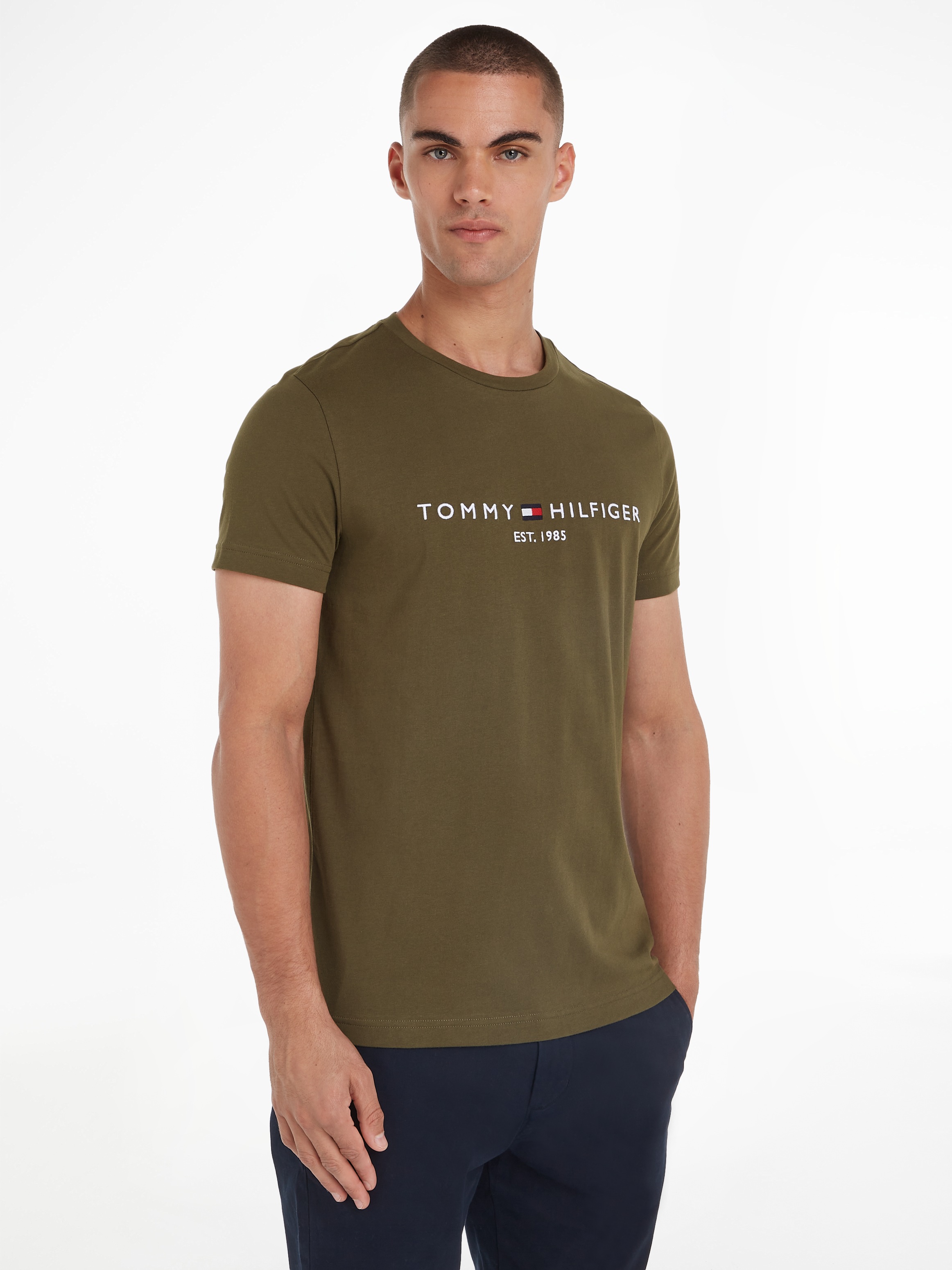 Tommy Hilfiger T-Shirt »TOMMY LOGO TEE«, aus reiner, nachhaltiger Baumwolle