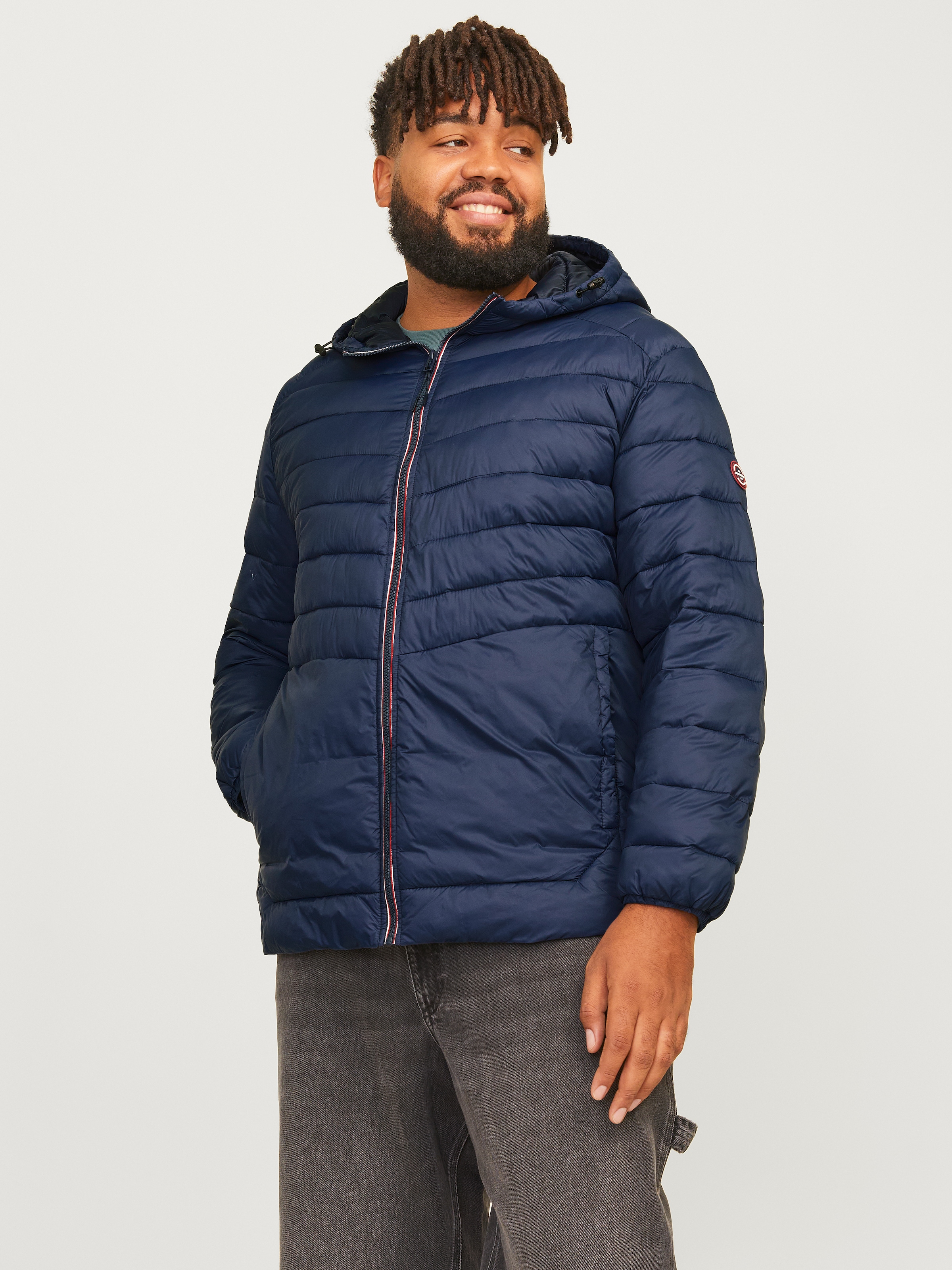 Steppjacke »JJESPRINT PUFFER HOOD NOOS PLS«, ohne Kapuze