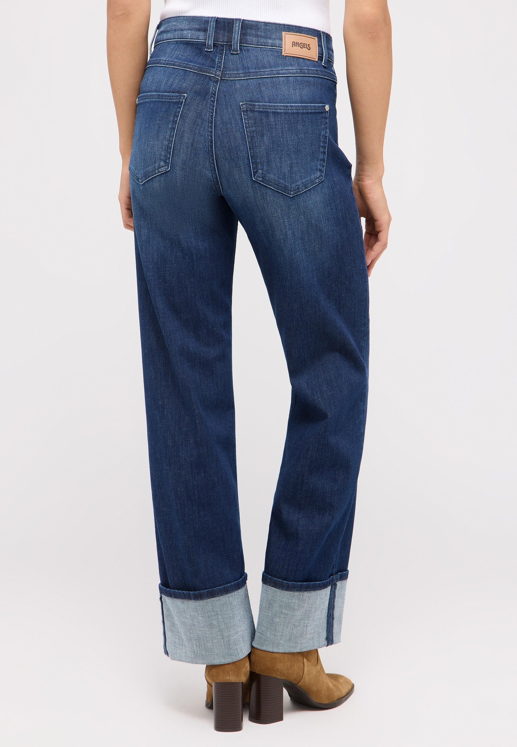 ANGELS Straight-Jeans »LARA TU«, mit umgeschlagenem Bein