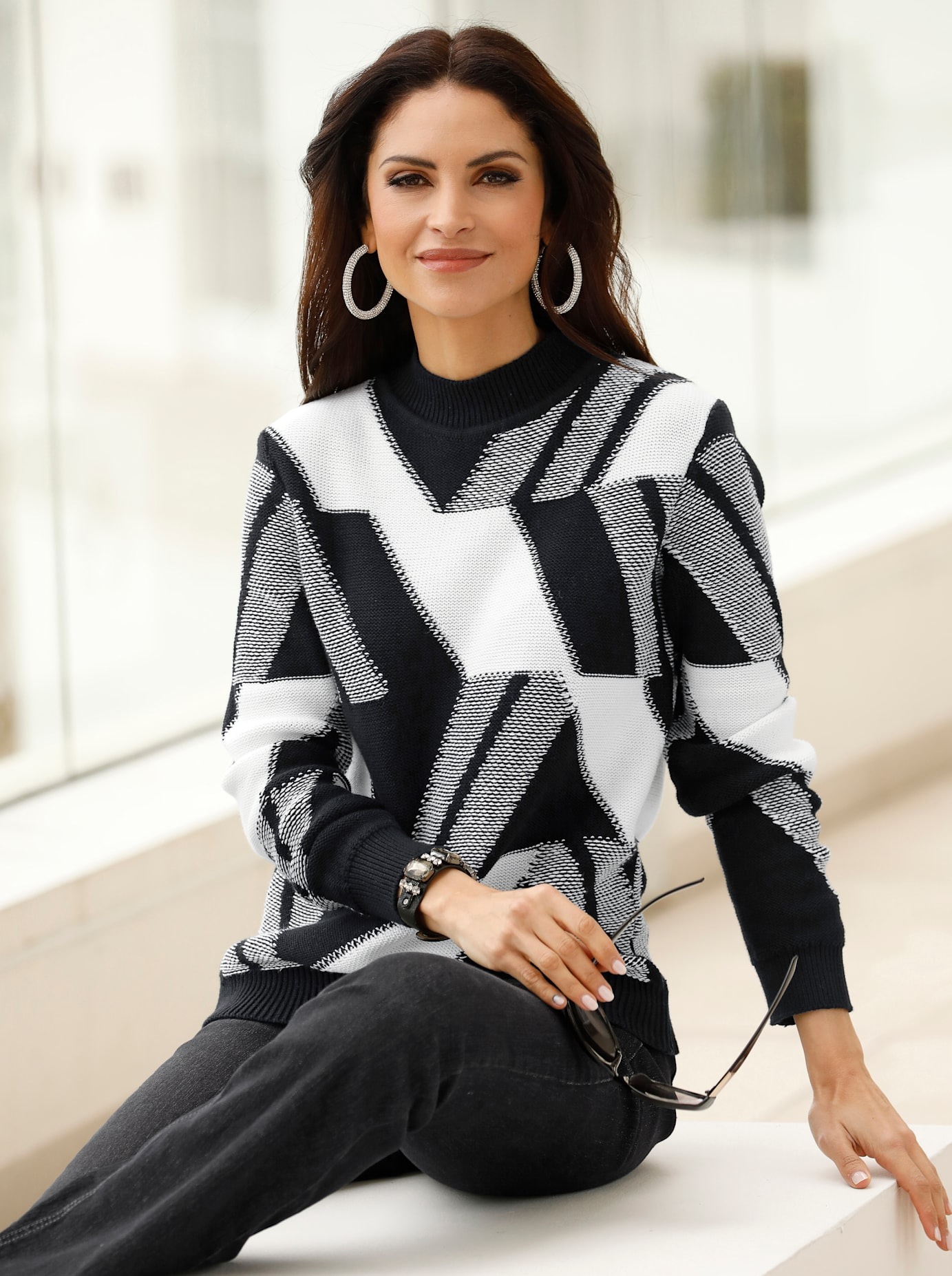 Inspirationen Stehkragenpullover »Pullover«