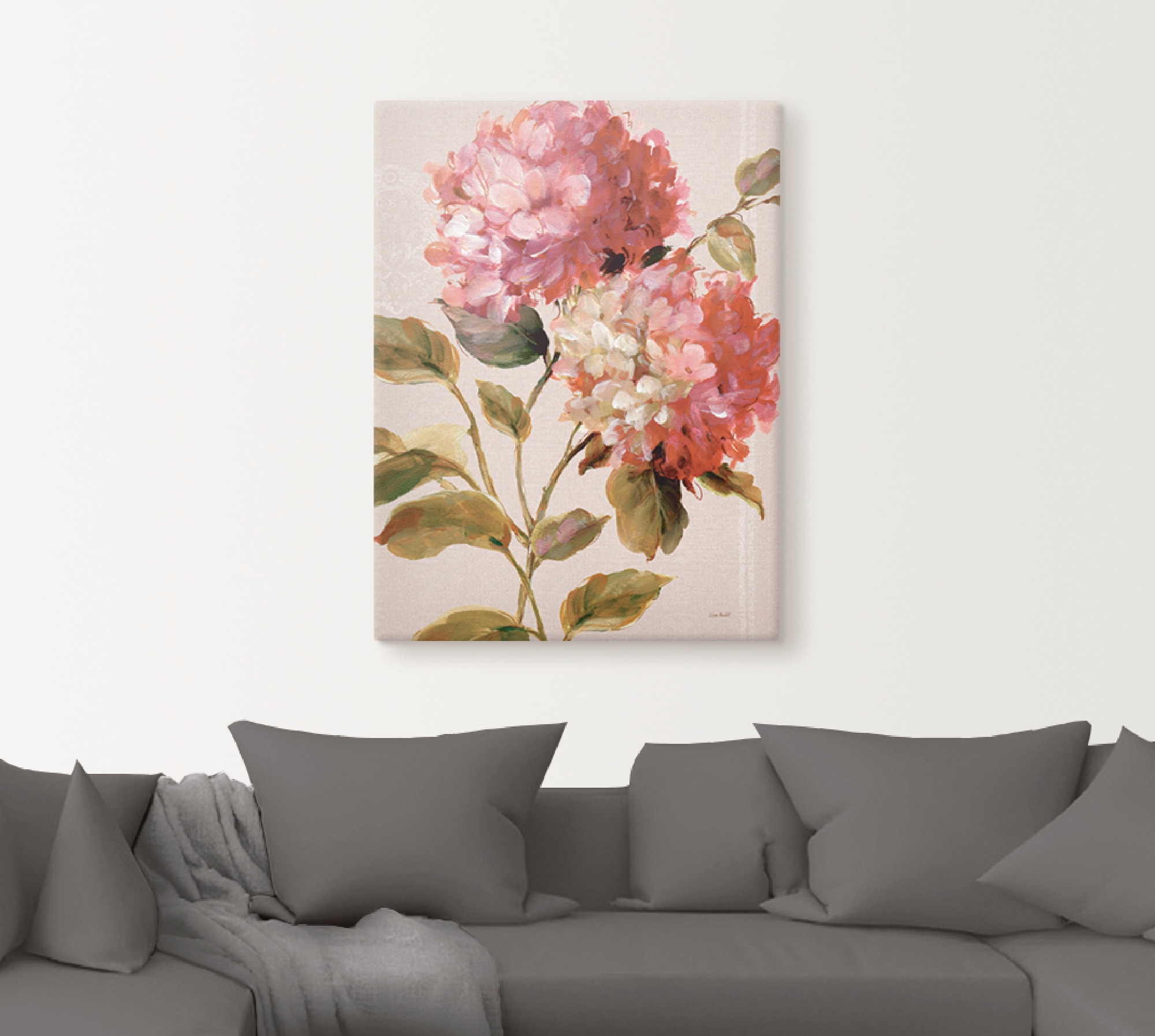 Artland Wandbild »Harmonische Hortensien«, Blumen, (1 St.), als Leinwandbild, Poster in verschied. Grössen