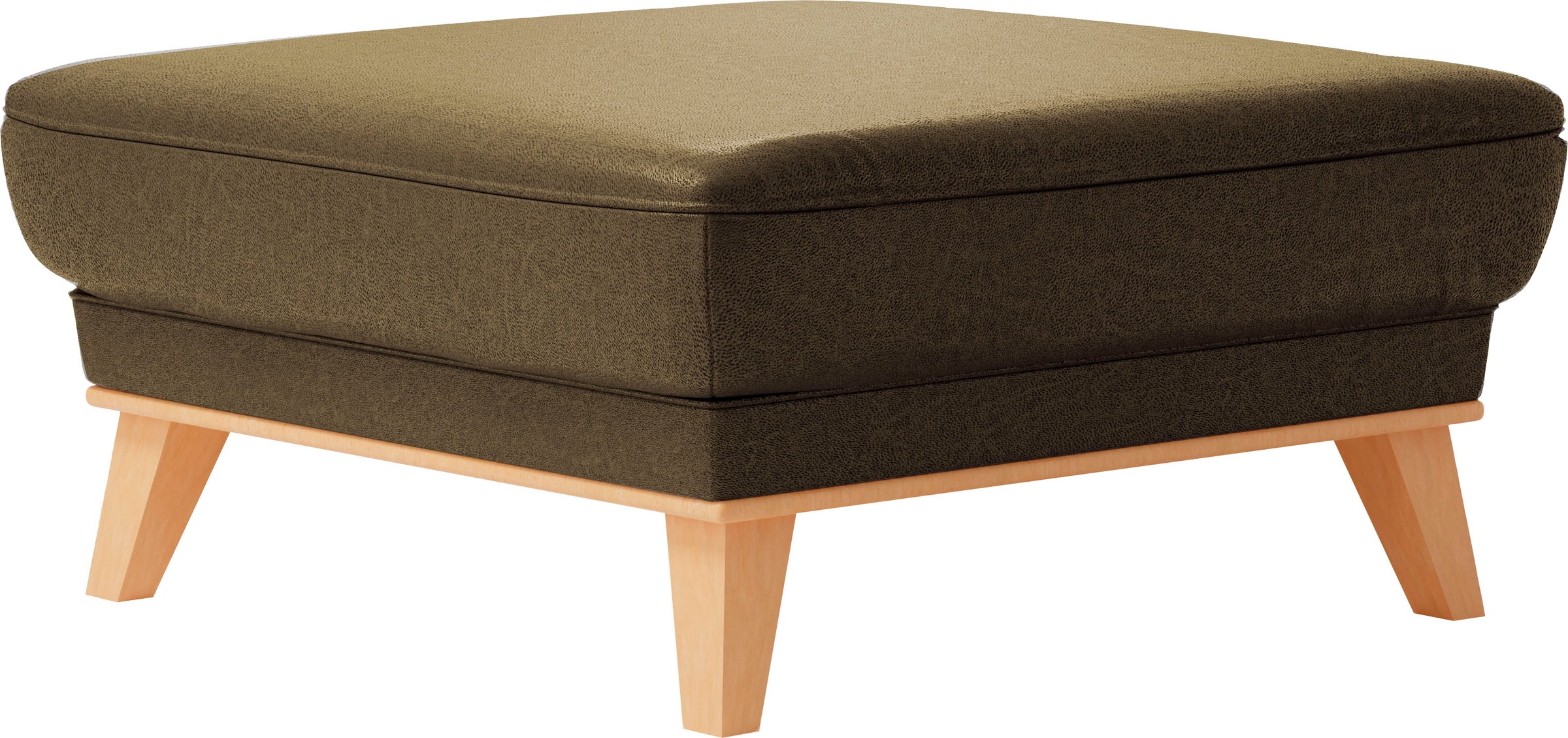 sit&more Polsterhocker »Lavida«, Mit elegantem Holzrahmen