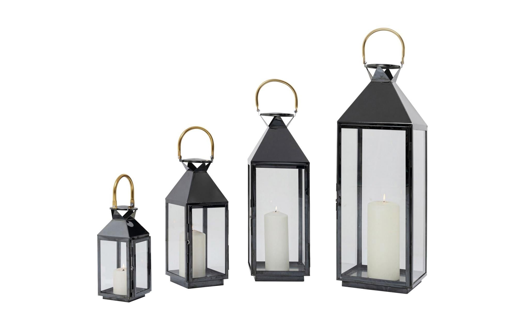 Kare Design Kerzenlaterne »Giardino 4-teilig, 71 cm, Schwarz«
