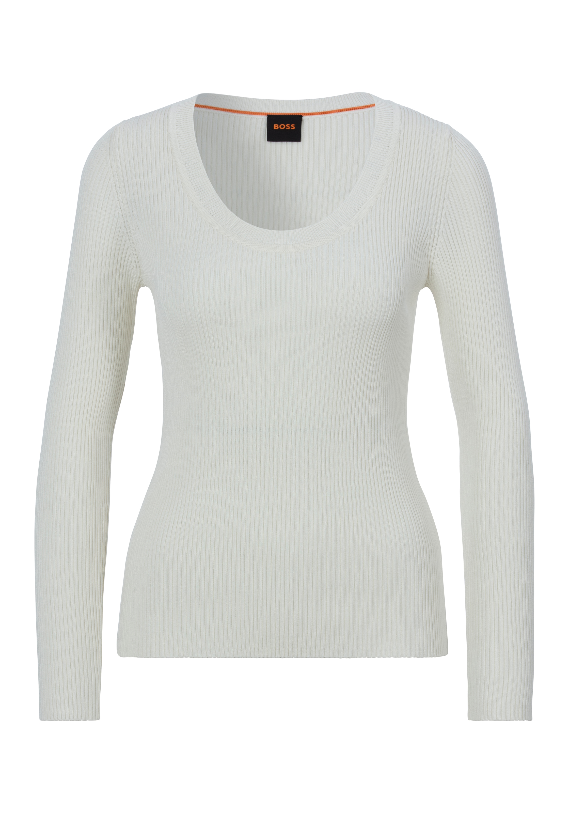 BOSS ORANGE Strickpullover »C_Faradiso«, mit tiefem Ausschnitt