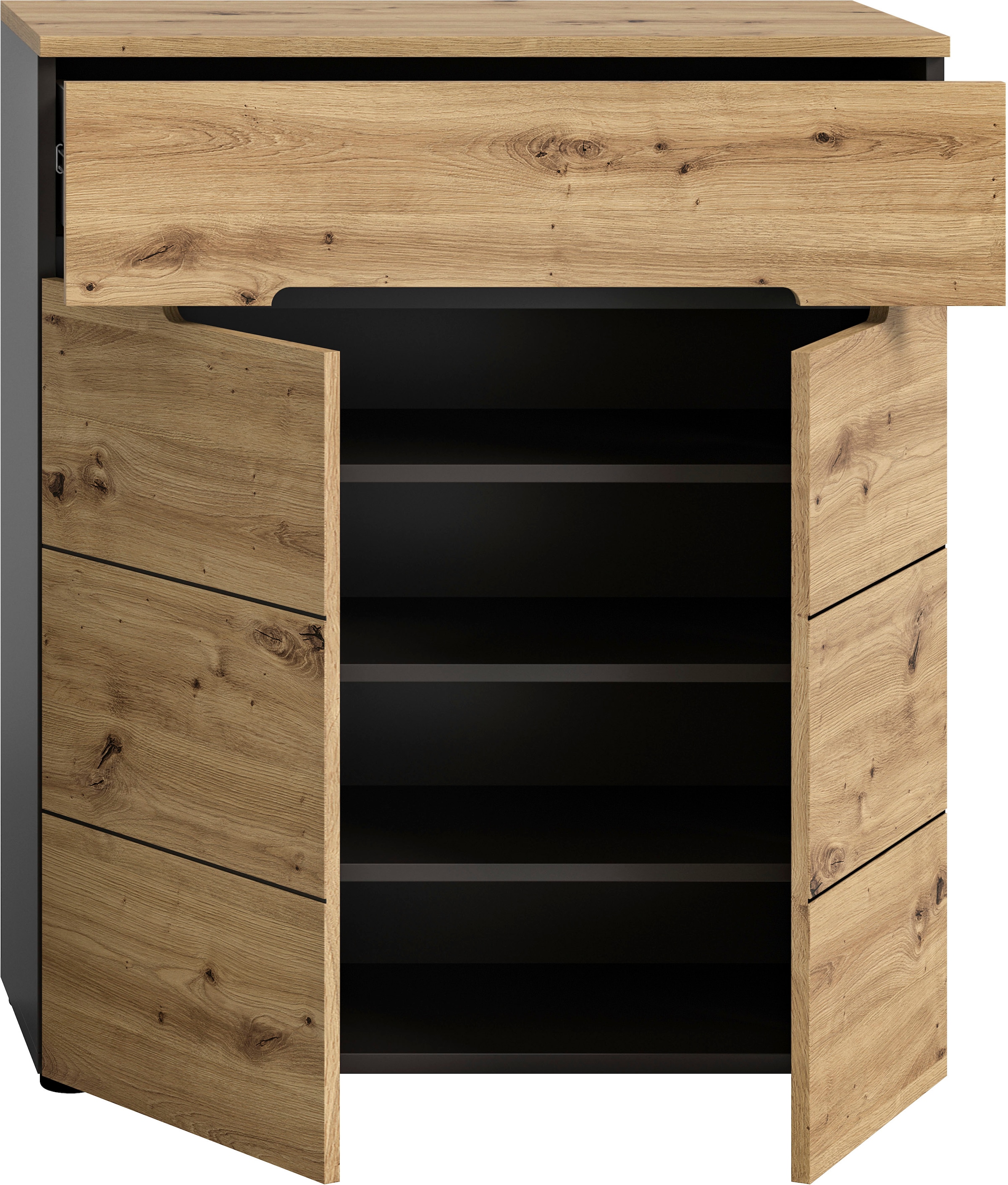 INOSIGN Schuhkommode »REHAT, TOPSELLER!, Breite 80cm, 2 Türen, 1 Schubkasten, 4 Fächer«, Schuhschrank, Kommode, Garderobenschrank, Anrichte