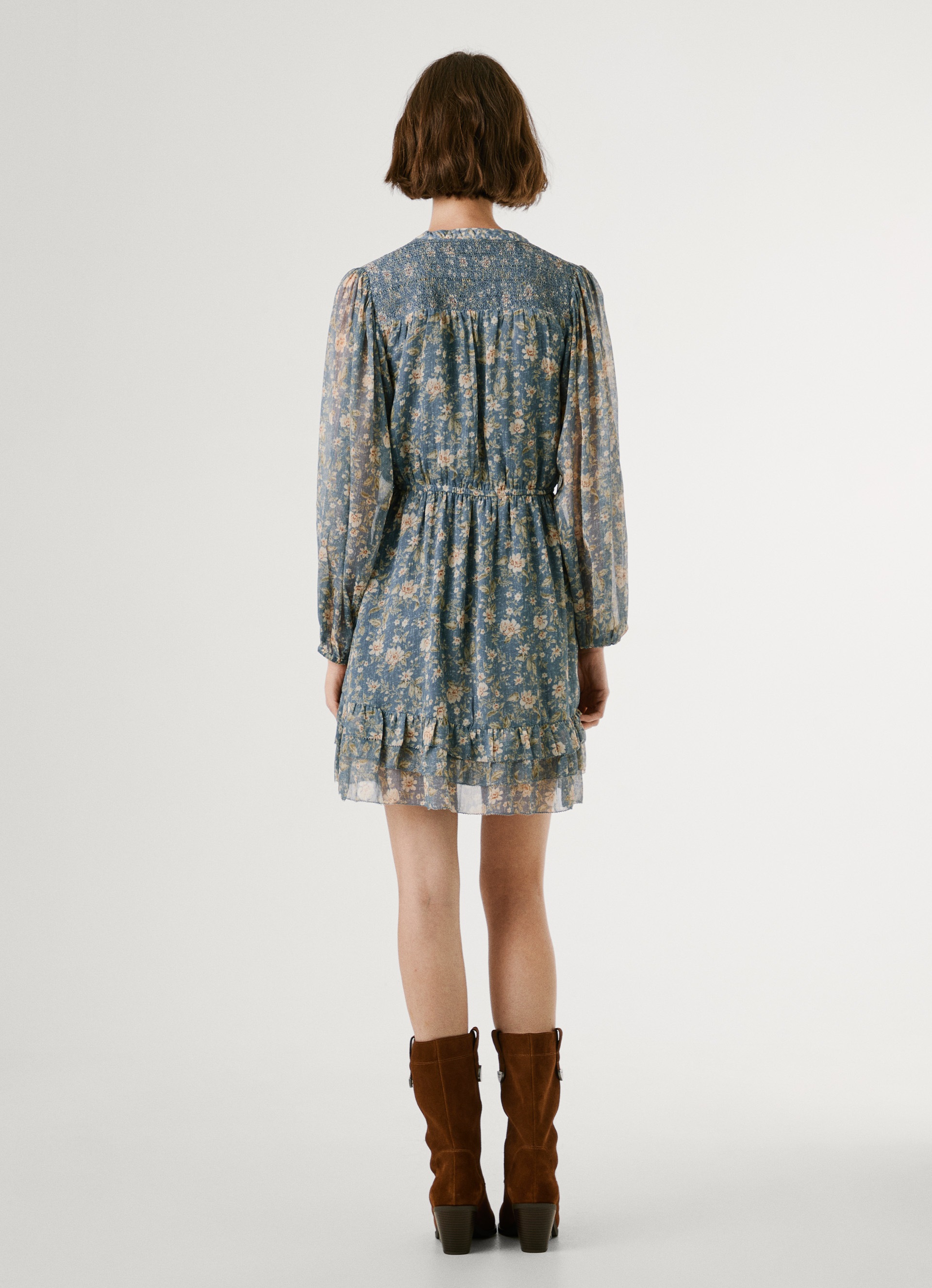 Pepe Jeans Blusenkleid »LONDYN DRESS«, tailliert, mit elastischem Bündchen