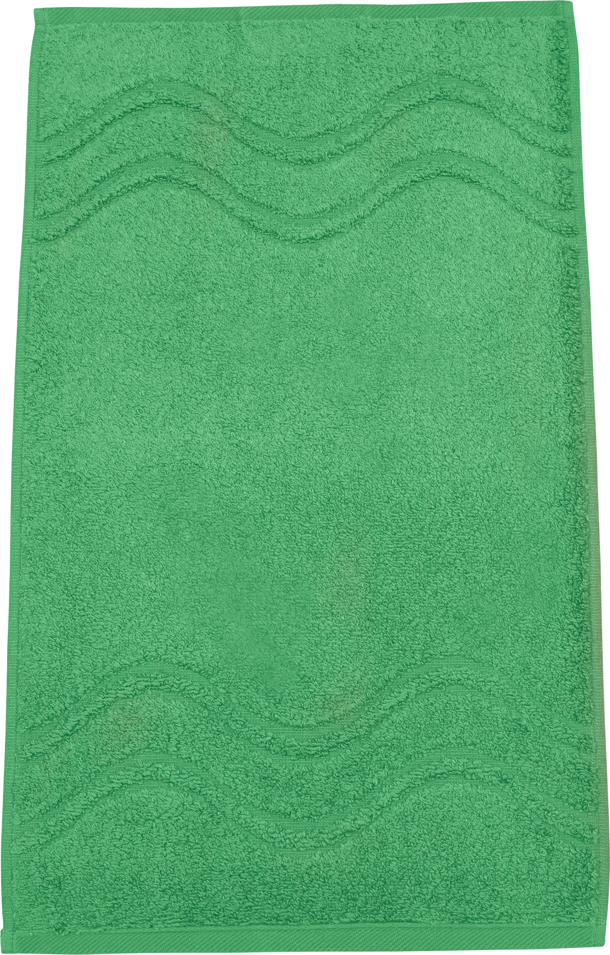 ROSS Gästehandtuch »Cashmere feeling«, (Packung, 6 St.), 100% Baumwolle, mit Wellen-Bordüre, grosse Farbauswahl