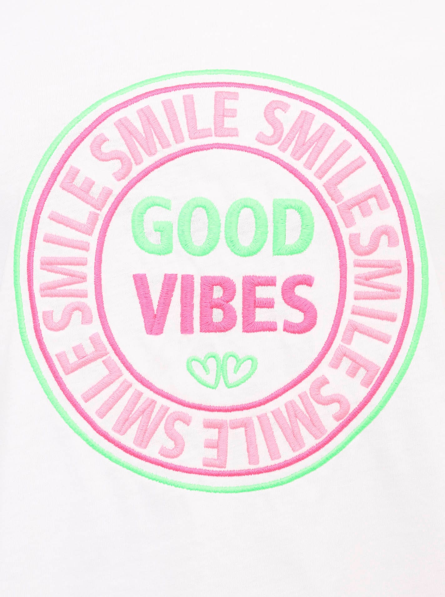 Zwillingsherz T-Shirt »"Good Vibes"«, Mit bunter Stickerei