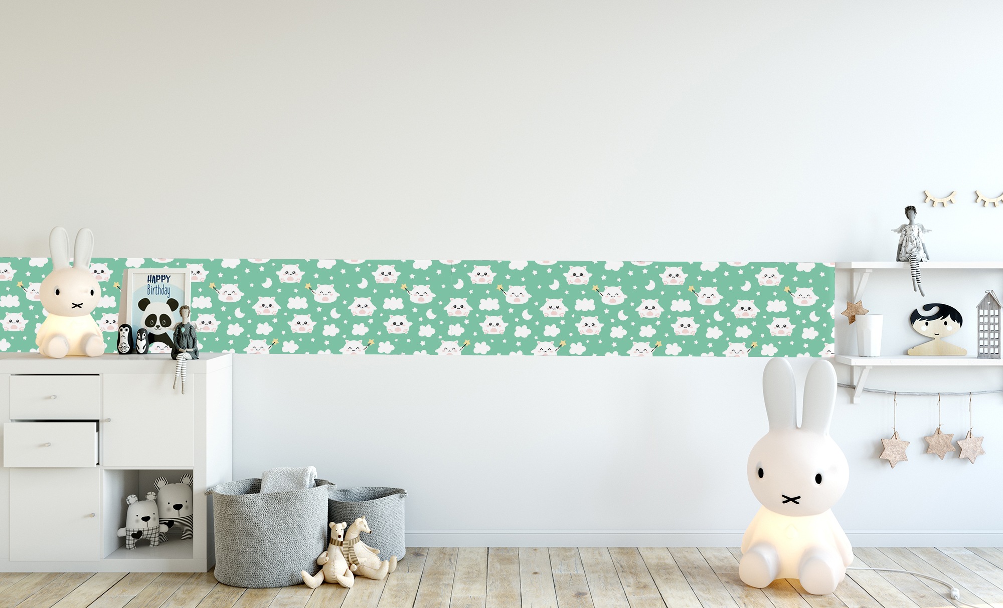 queence Bordüre »Zauberei«, gemustert, 3er Set, selbstklebend, kinderleichte Anbringung, Sticker