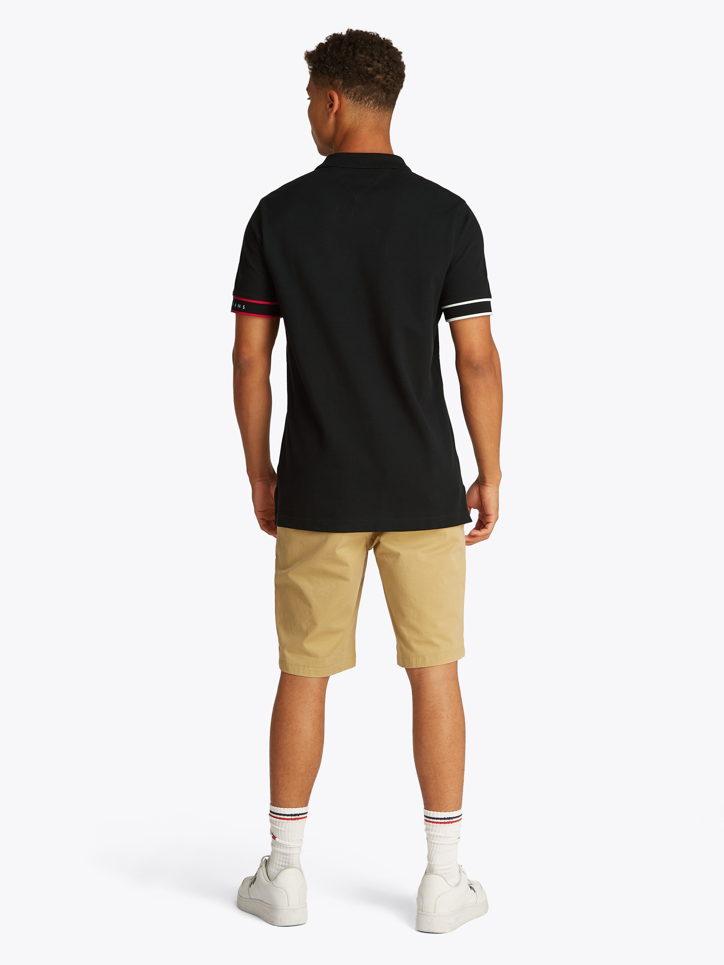 Tommy Jeans Plus Poloshirt »TJM SLIM FLAG CUFF POLO EXT«, Grosse Grössen