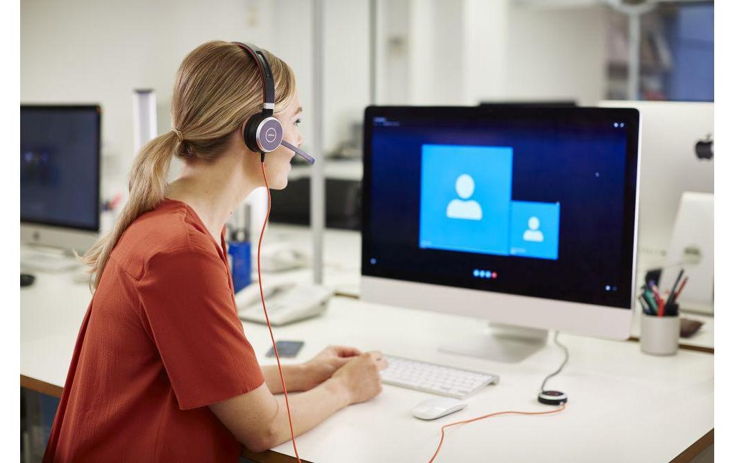Jabra Headset »Evolve 40 Duo UC«, Noise-Cancelling