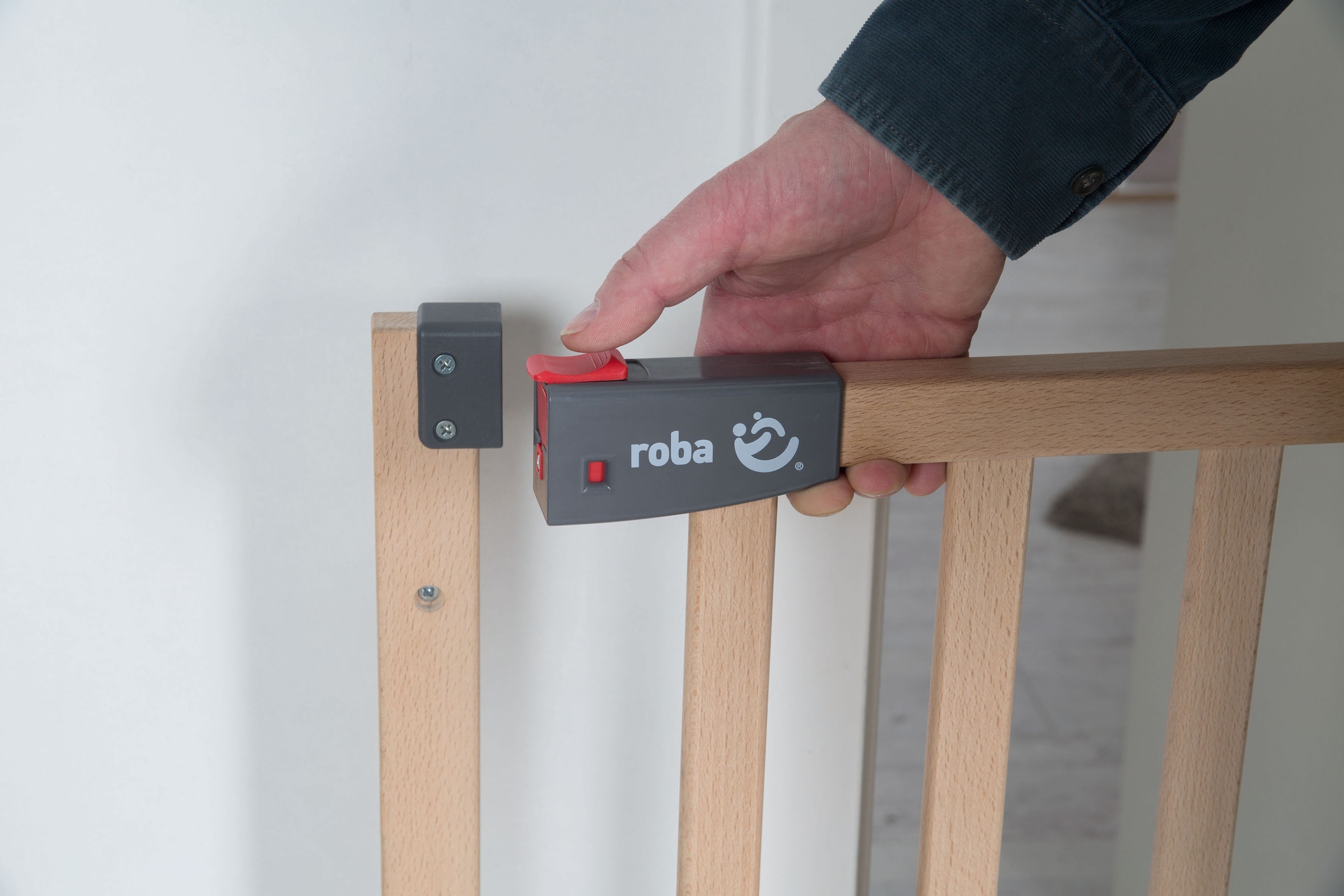 roba® Türschutzgitter »Safety Up«, 91,5 - 118,5 cm; aus massivem Buchenholz
