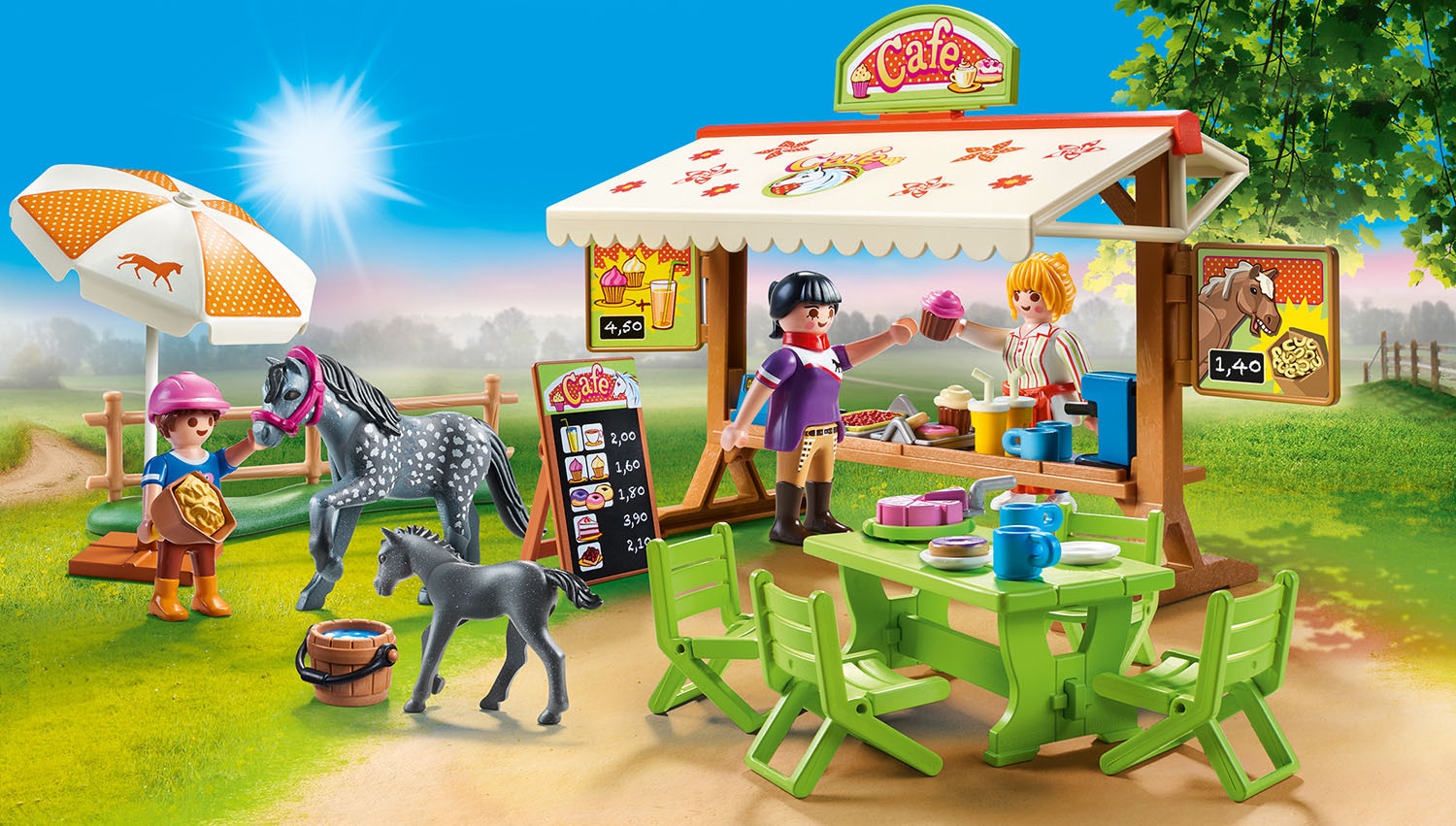 Playmobil® Konstruktions-Spielset »Pony-Café (70519), Country«, (77 St.), Made in Germany