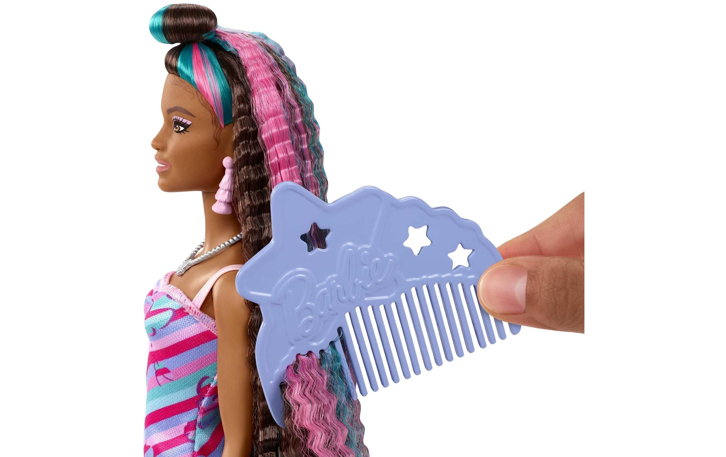 Barbie Anziehpuppe »Barbie Totally Hair Puppe (schwarze Haare)«