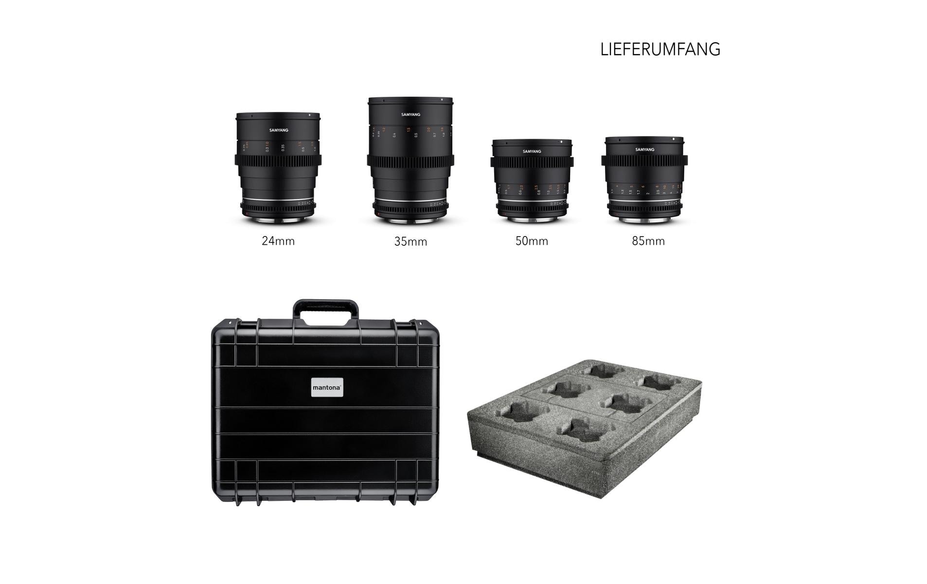 Samyang Festbrennweiteobjektiv »24/35/50/85 VDSLR MFT«