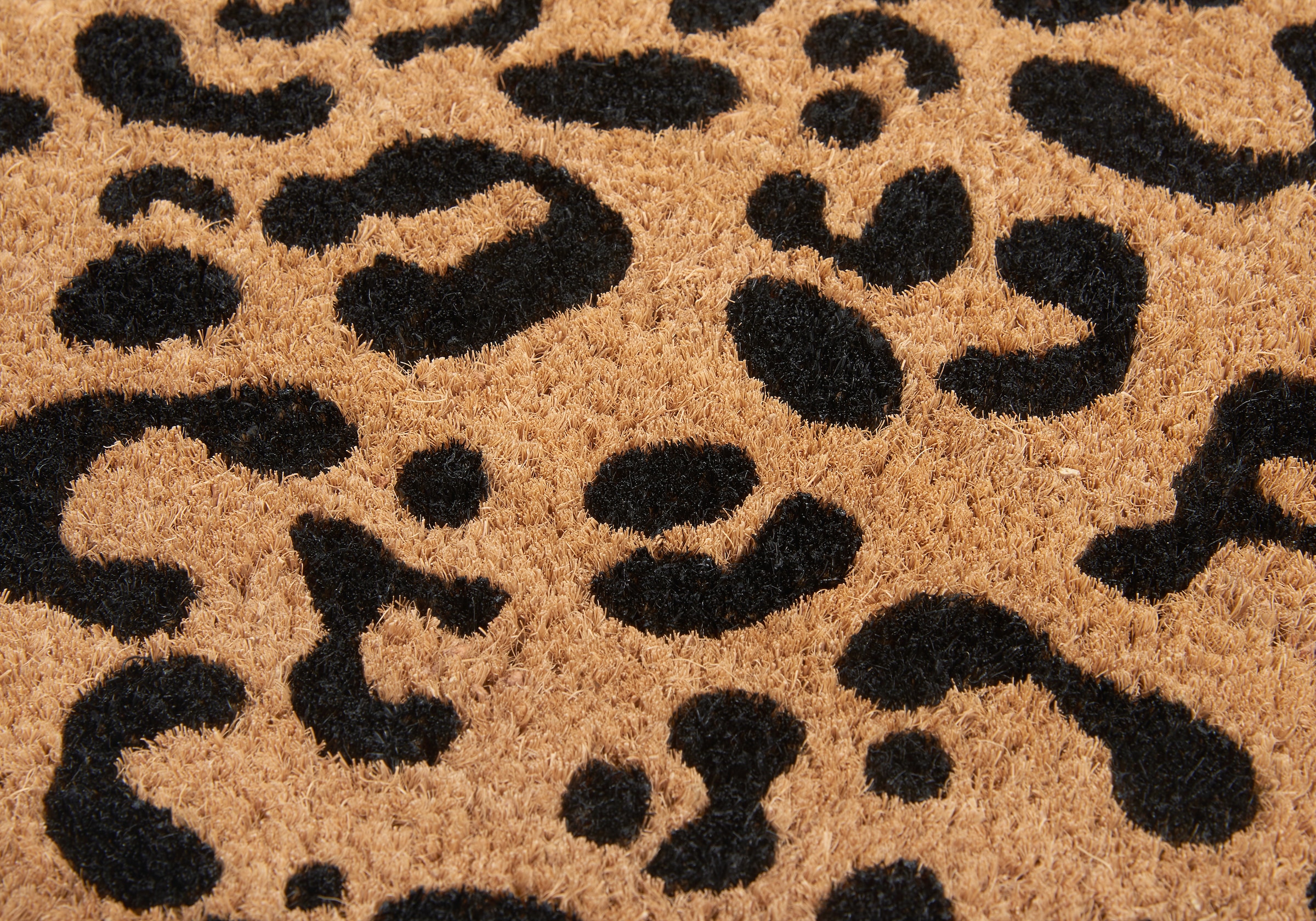 HANSE Home Fussmatte »Mix Mats Kokos Leopard Look, Türmatte«, rechteckig, 15 mm Höhe, Kokos, Schmutzfangmatte, Outdoor, Rutschfest, Innen, Kokosmatte, Flur