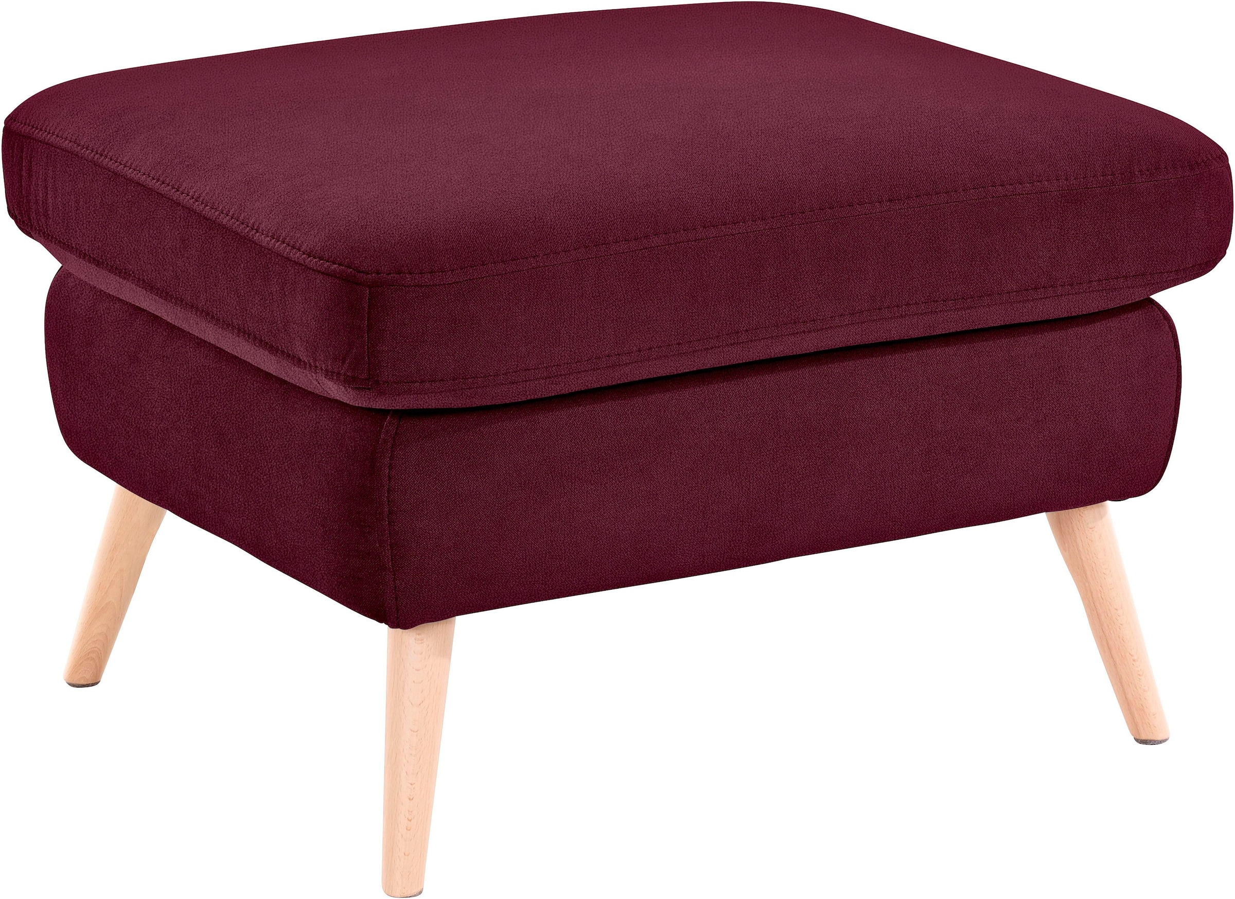 exxpo - sofa fashion Hocker »Scandi bequem und elegant mit hohem Holzfuss«, bequem und elegant mit hohem Holzfuss