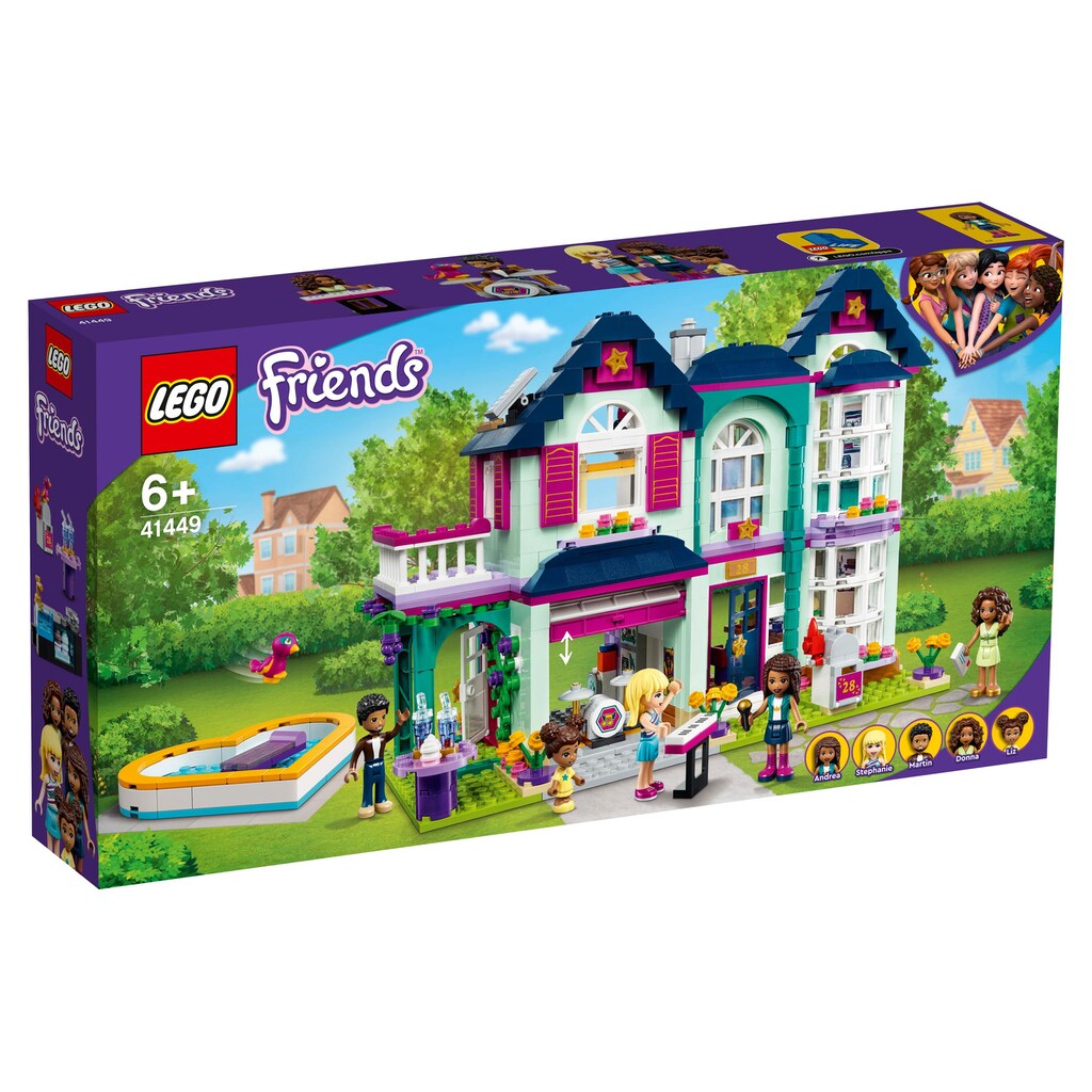 LEGO® Spielbausteine »Friends Andreas Haus 41449«, (802 St.)