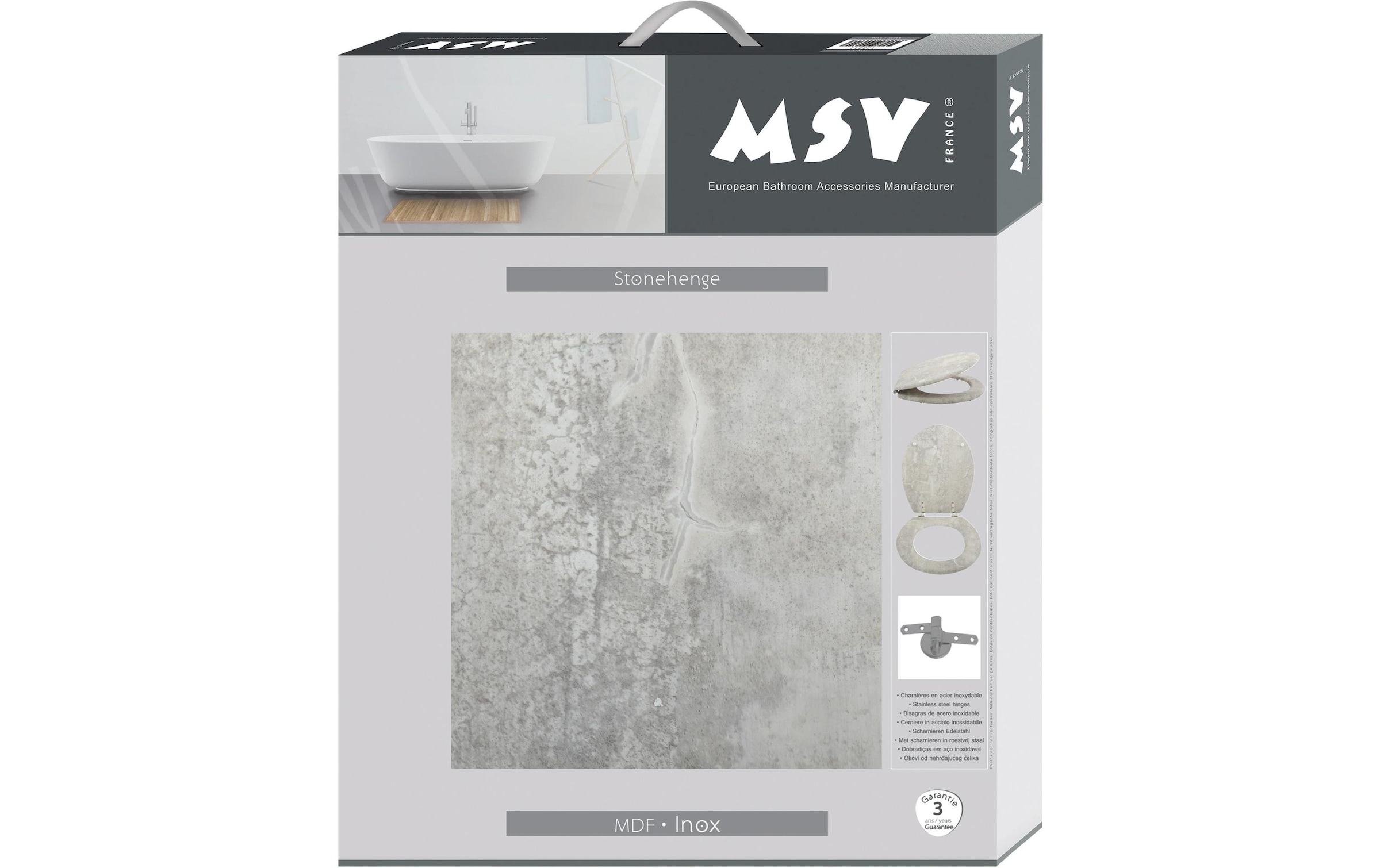 MSV WC-Sitz »MSV Toilettensitz Grau«