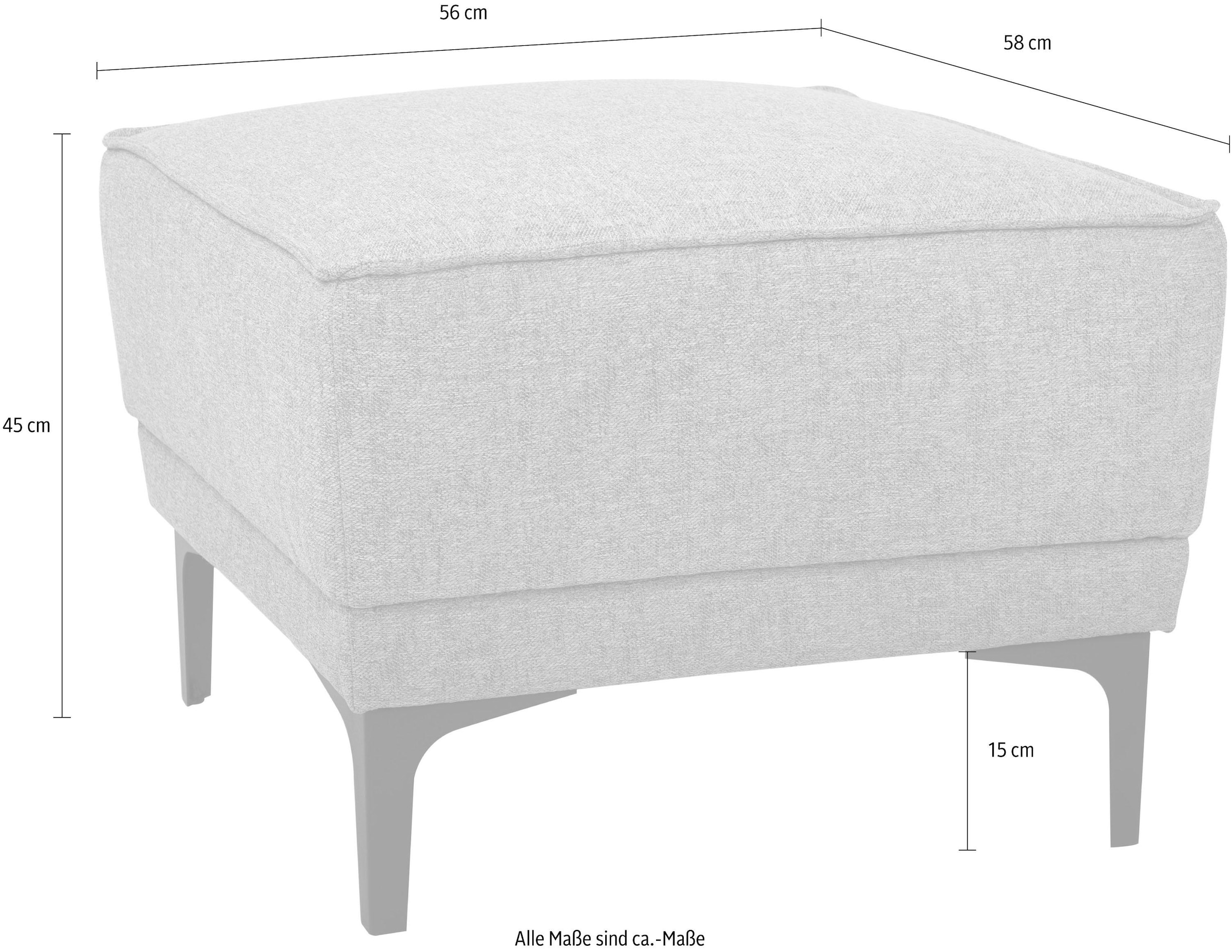 Places of Style Polsterhocker »Oland«, passend zur Serie OLAND, Skandi-Design, Metallfüsse