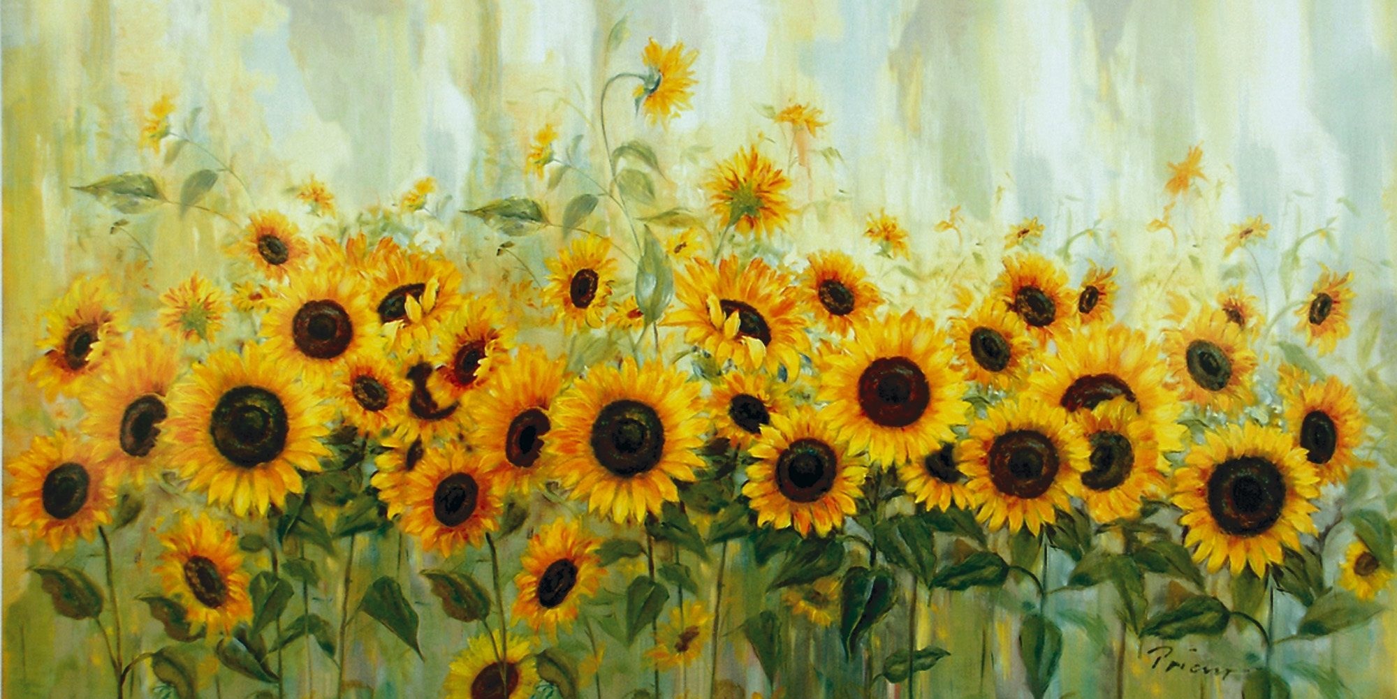 Home affaire Kunstdruck »Prieur: Sonnenblumenwiese«, 99/49 cm kaufen