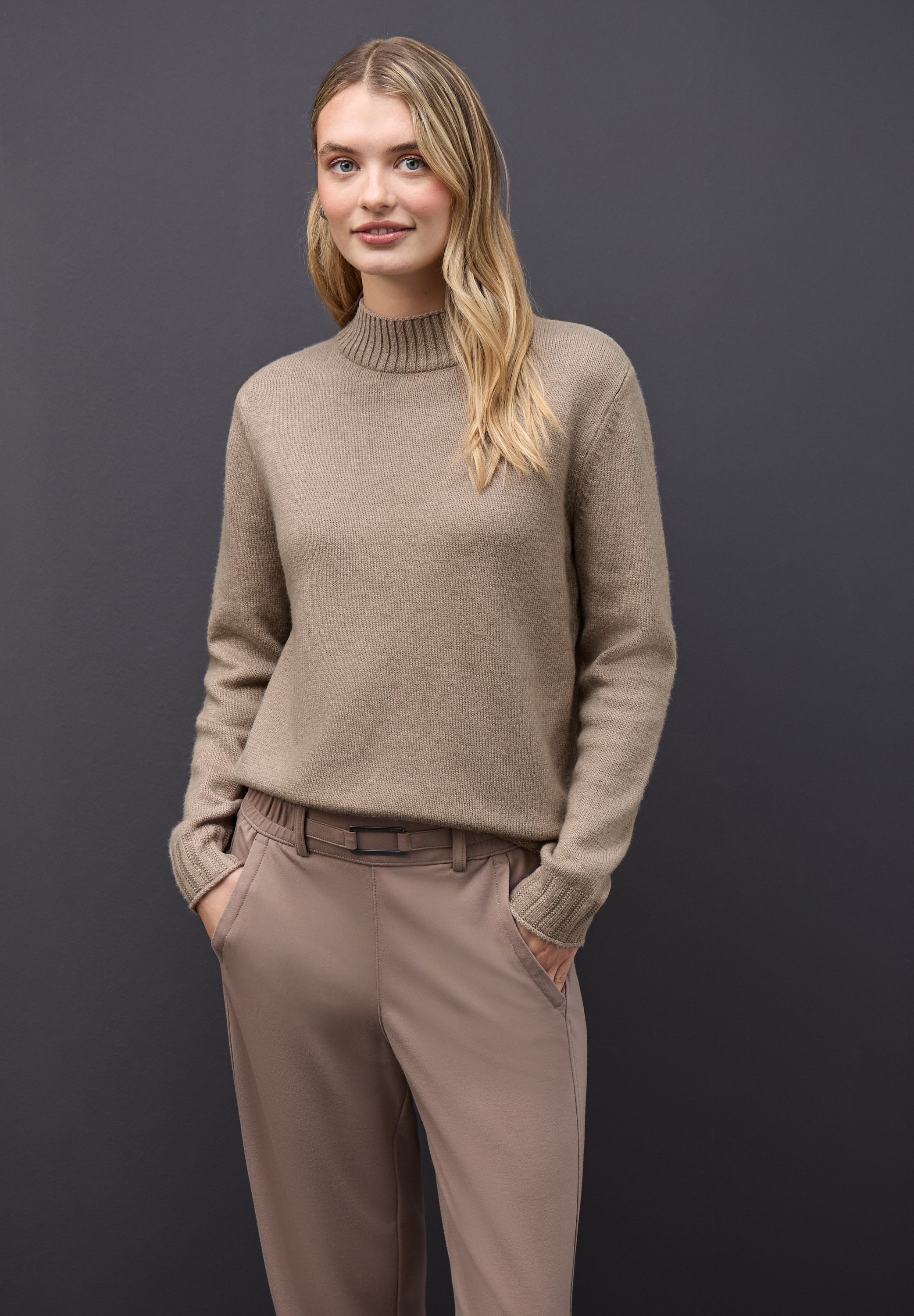 STREET ONE Rollkragenpullover mit Rippbündchen