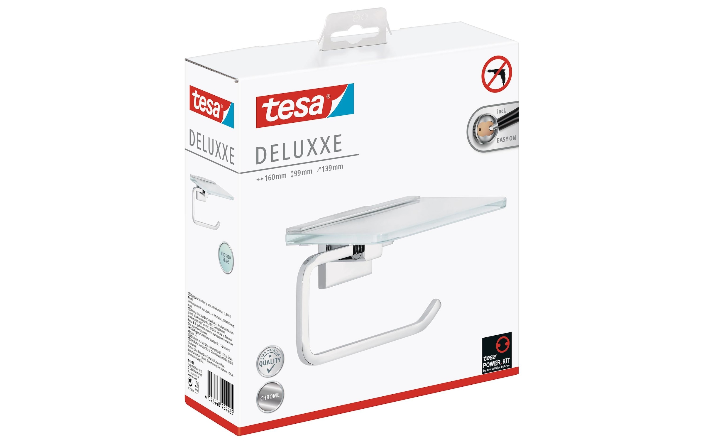 tesa Toilettenpapierhalter »Deluxxe, Silberfarben«