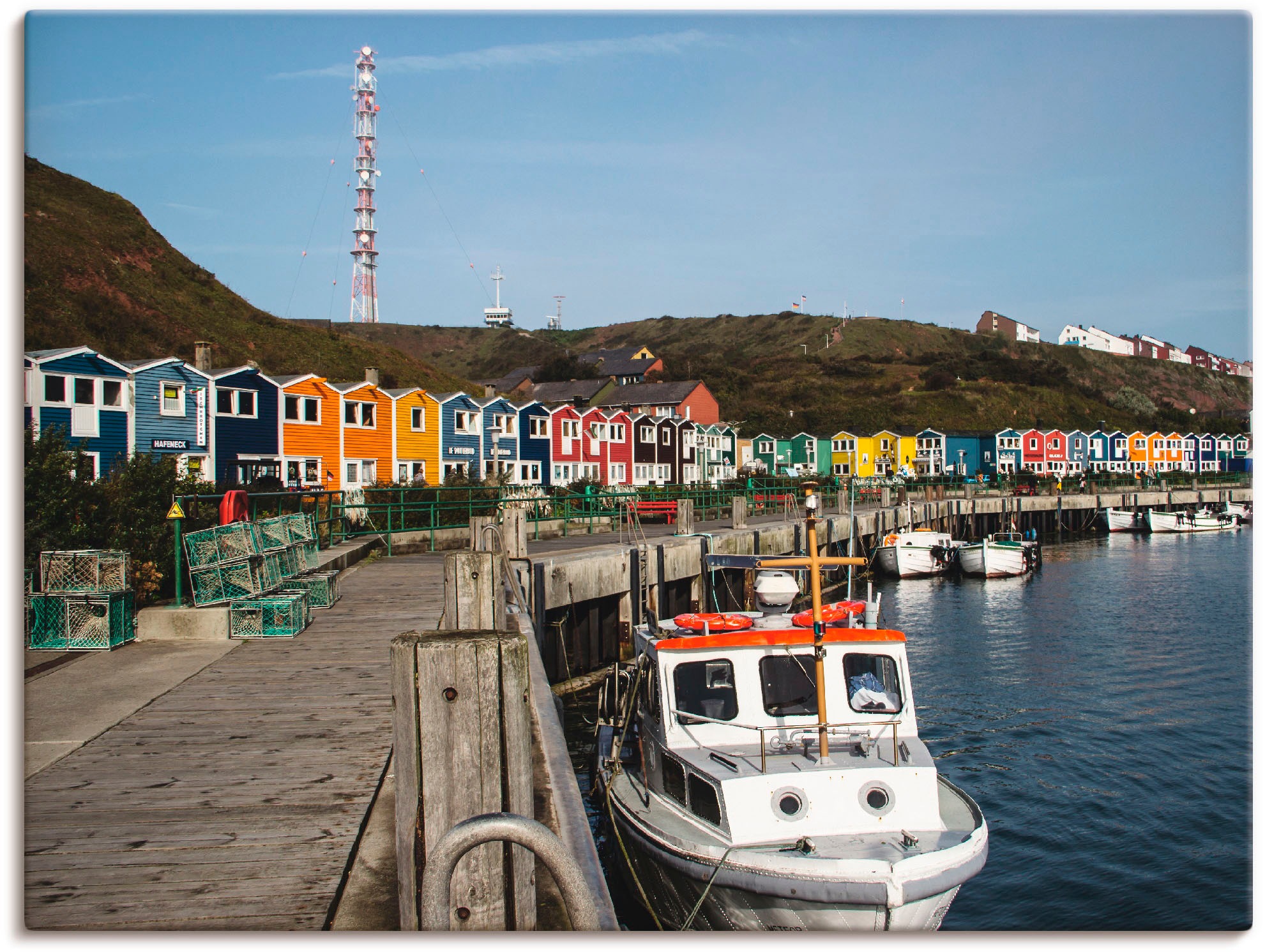 Leinwandbild »Der Hafen von Helgoland«, Boote & Schiffe, (1 St.), auf Keilrahmen gespannt