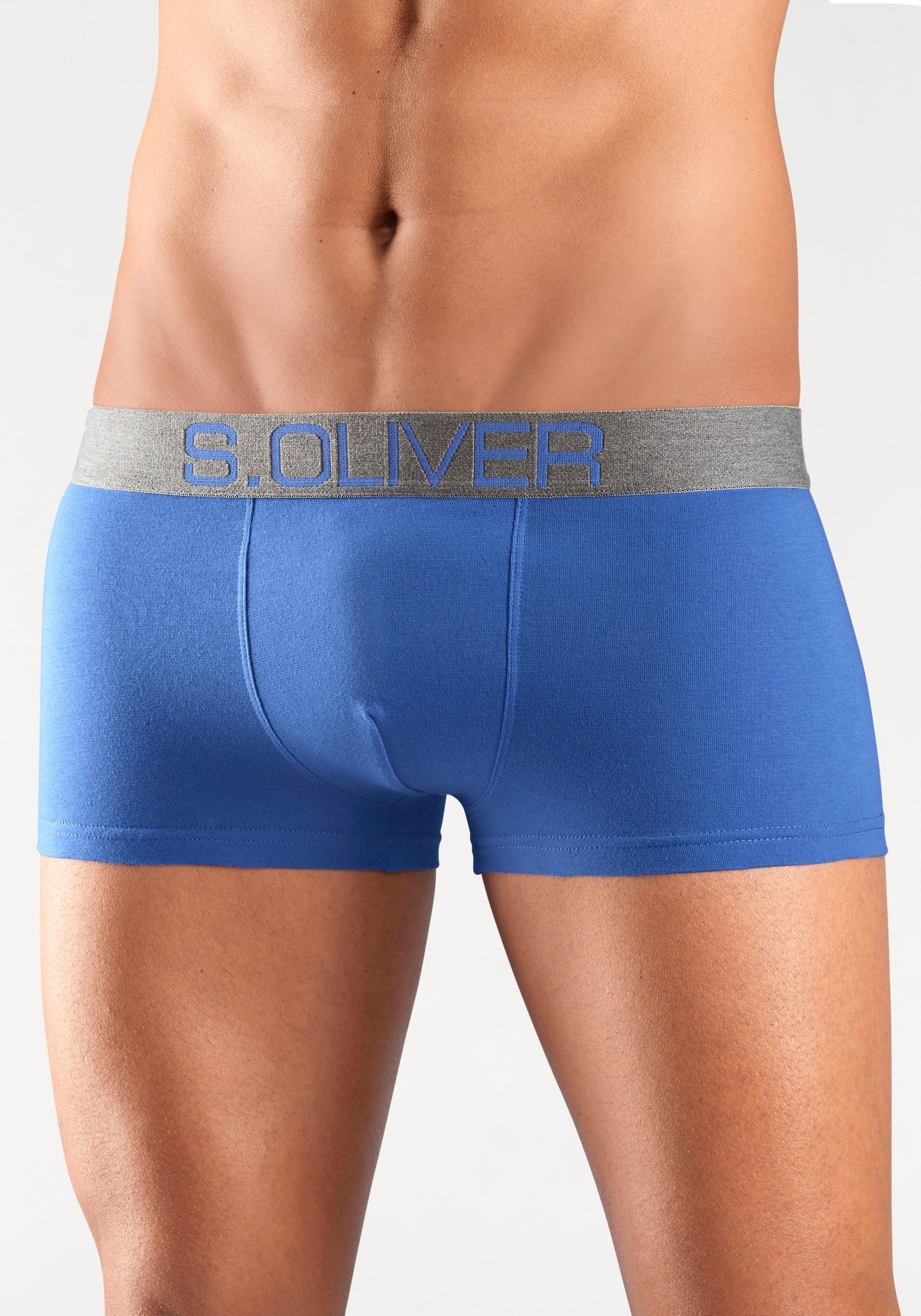 s.Oliver Hipster, (Packung, 4 St.), knapp sitzende Boxershorts für Herren aus Baumwoll-Mix