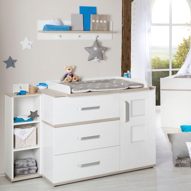 ✵ roba® Babyzimmer-Komplettset »Moritz«, (Set, 3 St., Kinderbett,  Wickelkommode, Kleiderschrank), breit; mit Kinderbett, Schrank und  Wickelkommode; Made in Europe günstig kaufen | Jelmoli-Versand