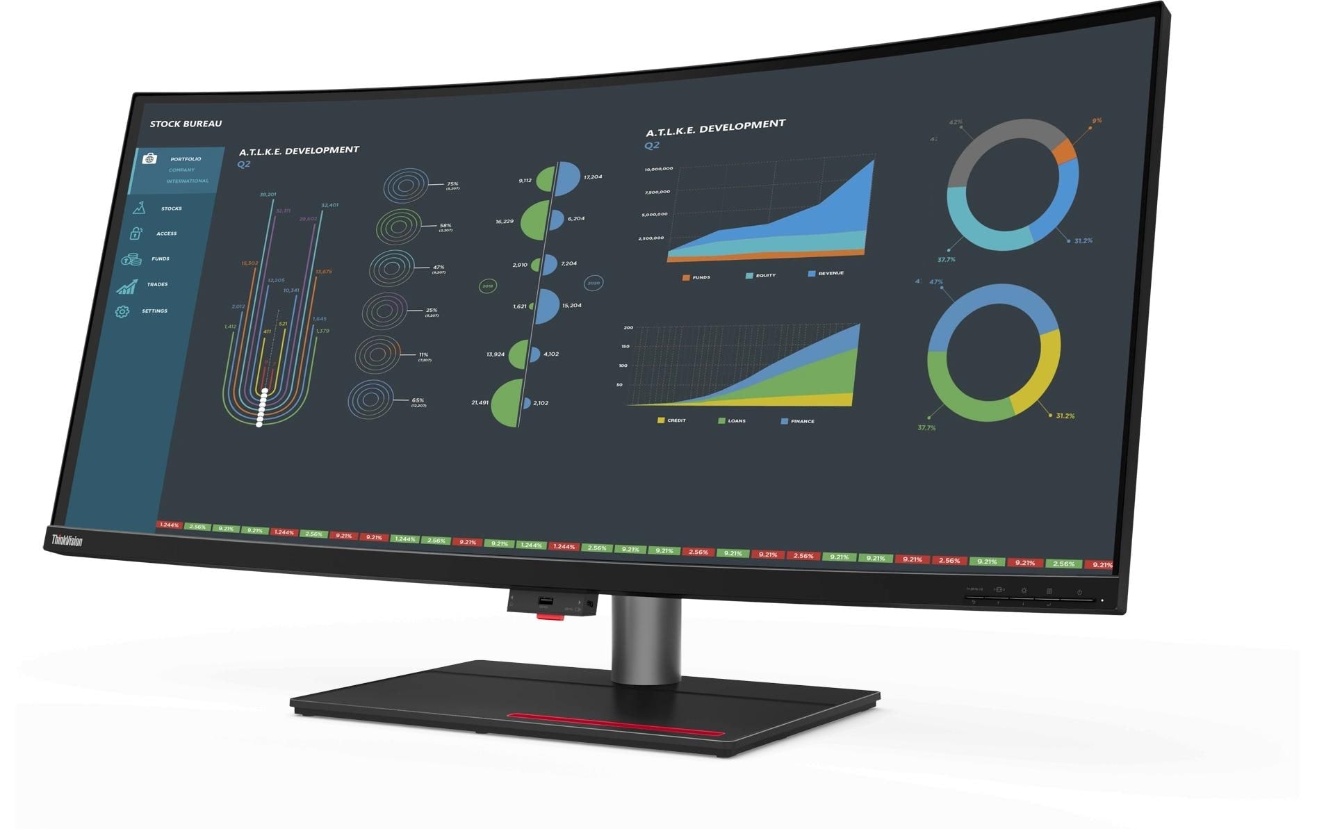 Lenovo LCD-Monitor »ThinkVision P40w-20«, 100,441 cm/39,7 Zoll, 5120 x 2160 px, 75 Hz