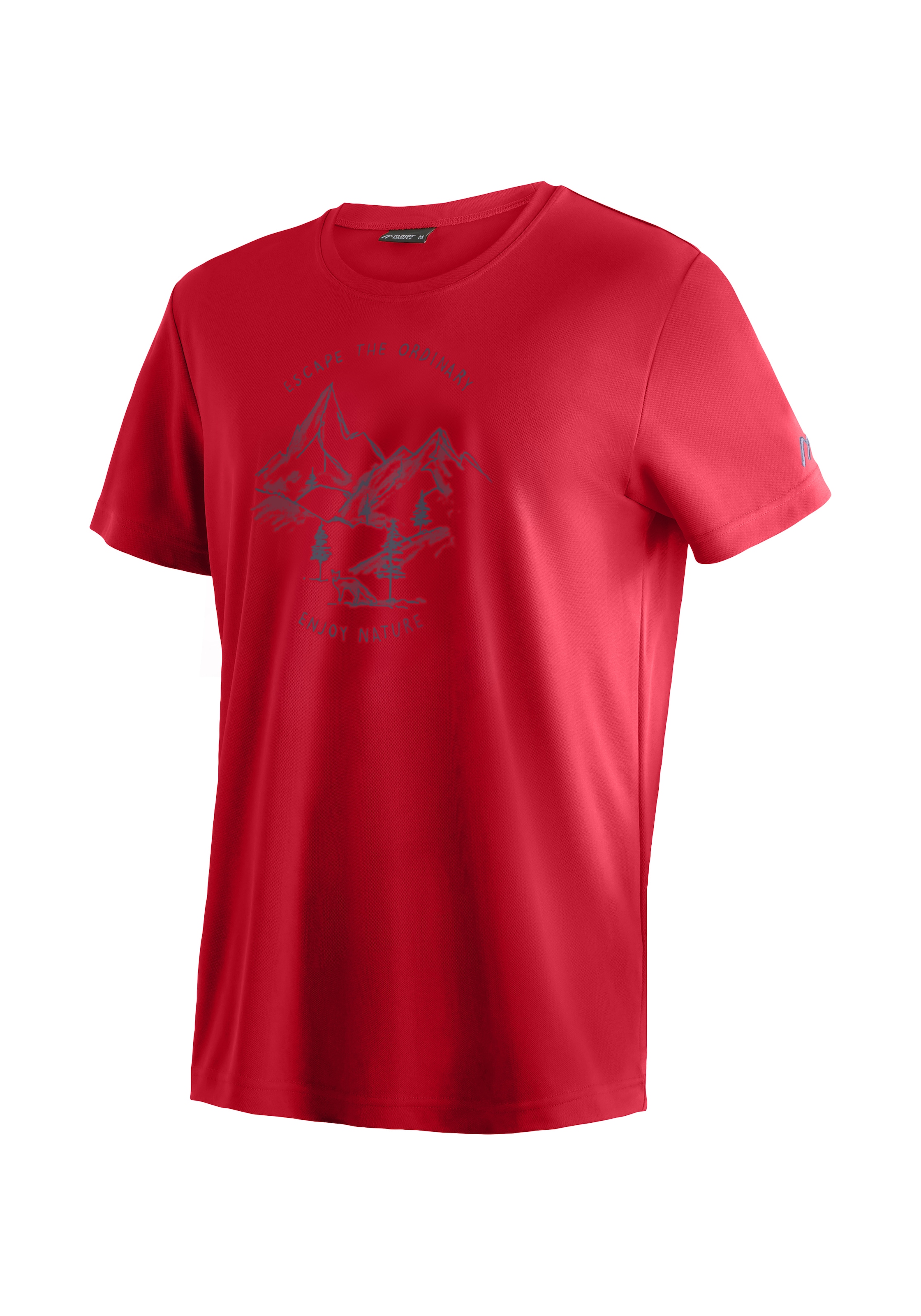 Maier Sports T-Shirt »Dieter Print« Herren Funktionsshirt, Freizeitshirt mit Aufdruck, Regular Fit