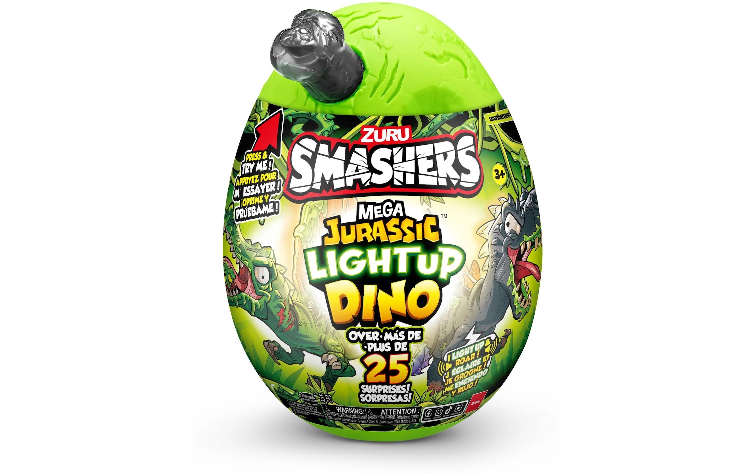 ZURU Spielfigur »Smashers Mega Jurassic Light up Dino assortiert«