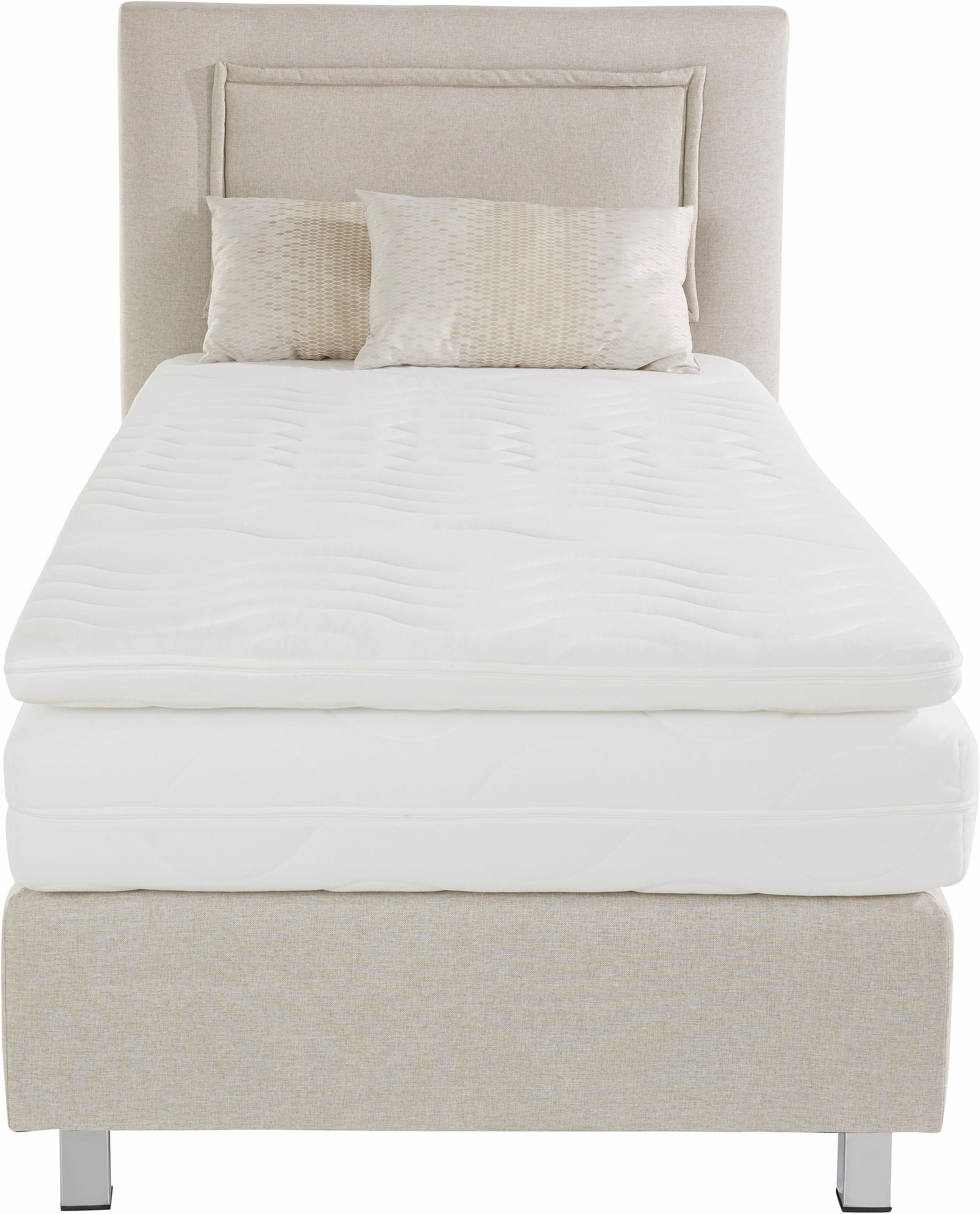Westfalia Schlafkomfort Boxspringbett, inkl. Kaltschaum-Topper und Zierkissen