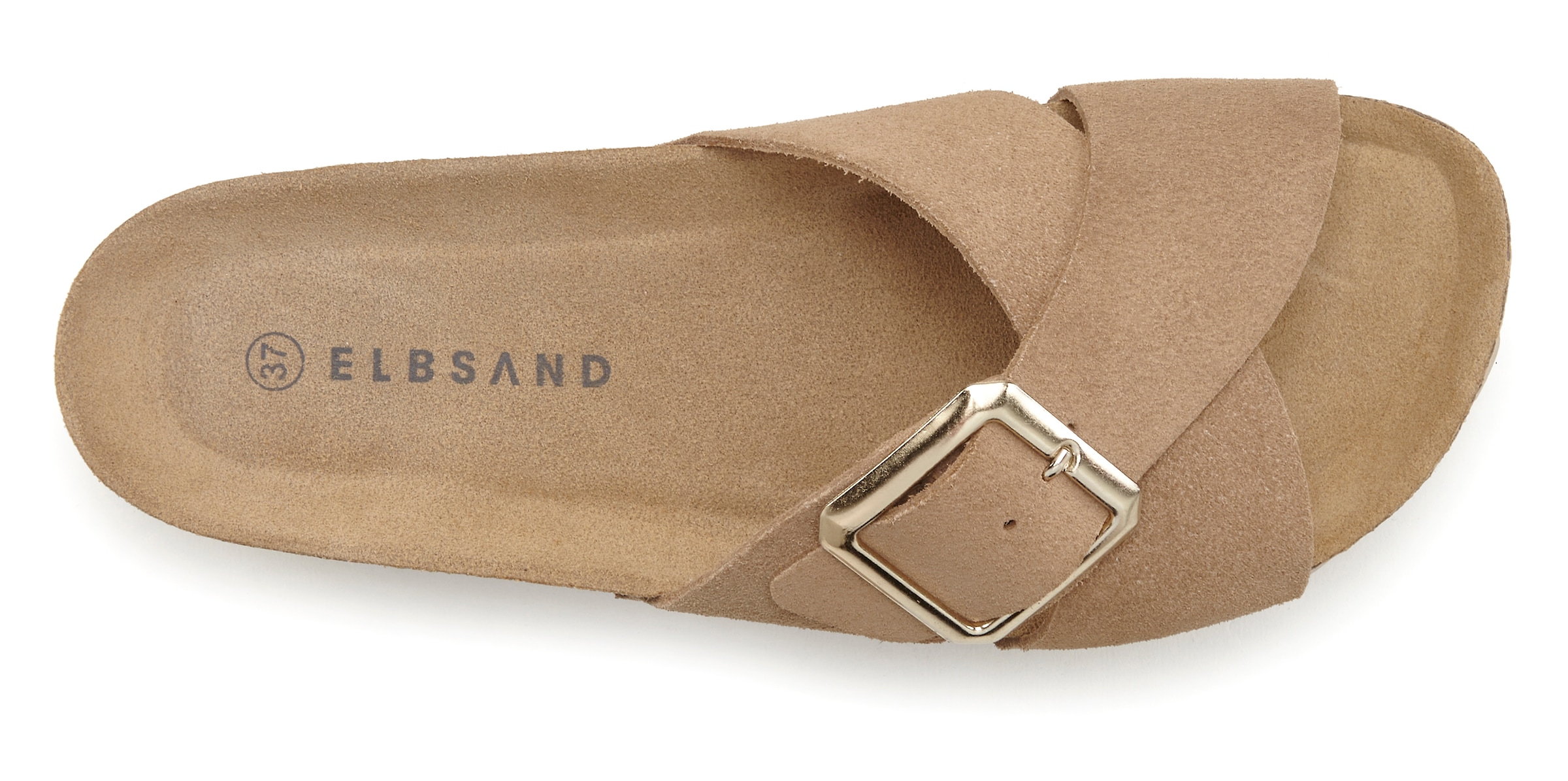 Elbsand Pantolette »Mule, Sandale, offener Schuh«, Sommerschuh aus hochwertigem Leder mit weichem Komfortkorkfussbett