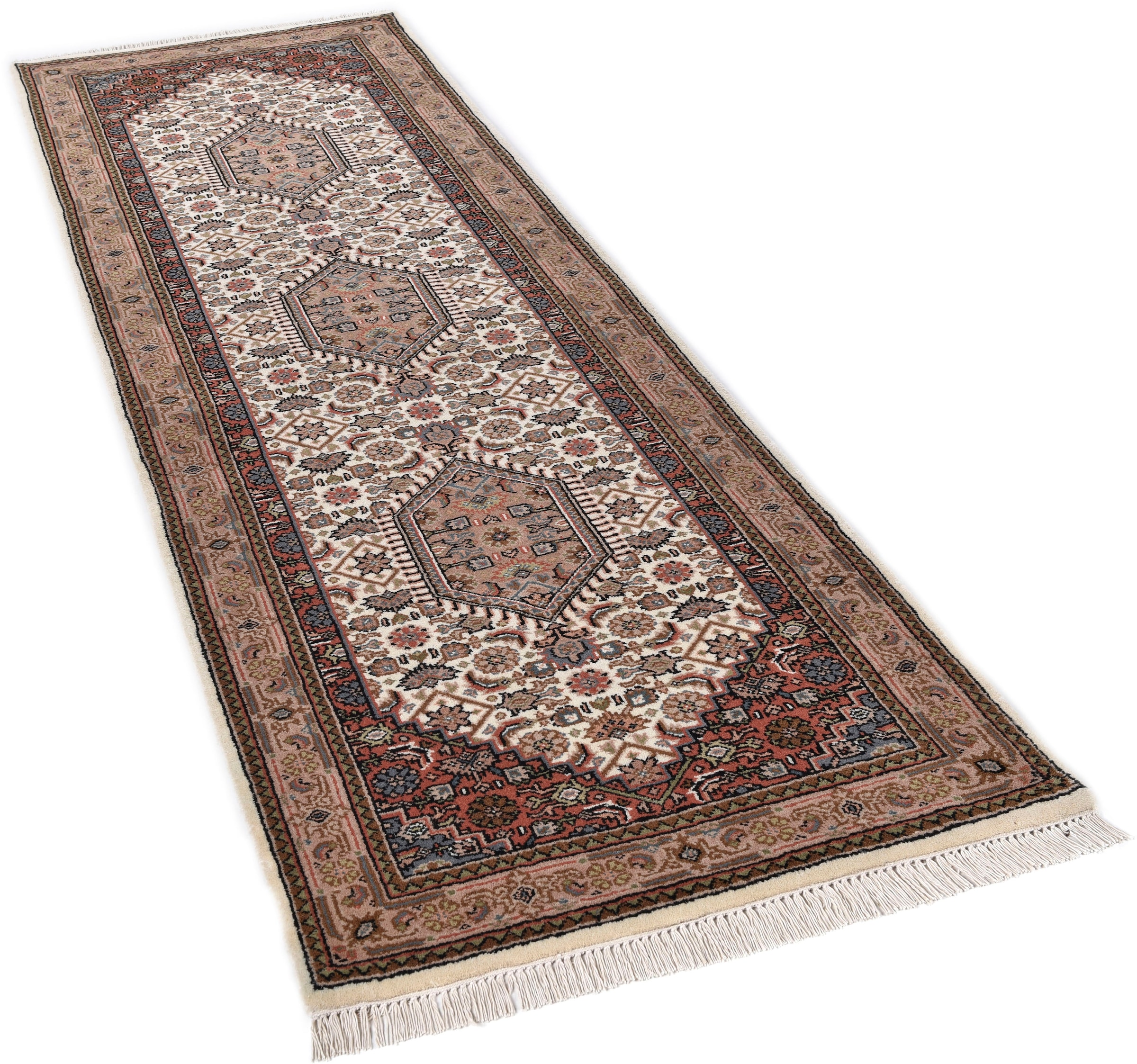 THEKO Orientteppich »Benares Bidjar« rechteckig 12 mm Höhe reine Wolle, handgeknüpft, mit Fransen, auch als Läufer