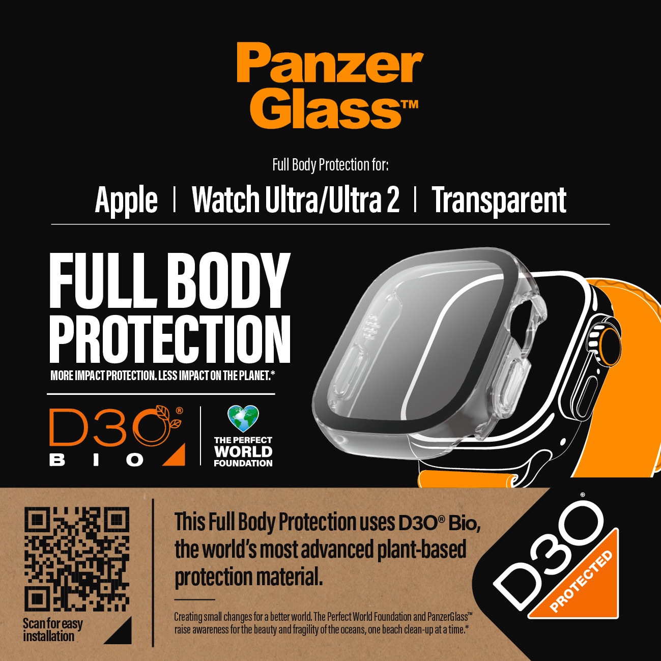PanzerGlass Displayschutzglas »Full Body«, für Apple Watch Ultra-Apple Watch Ultra 2