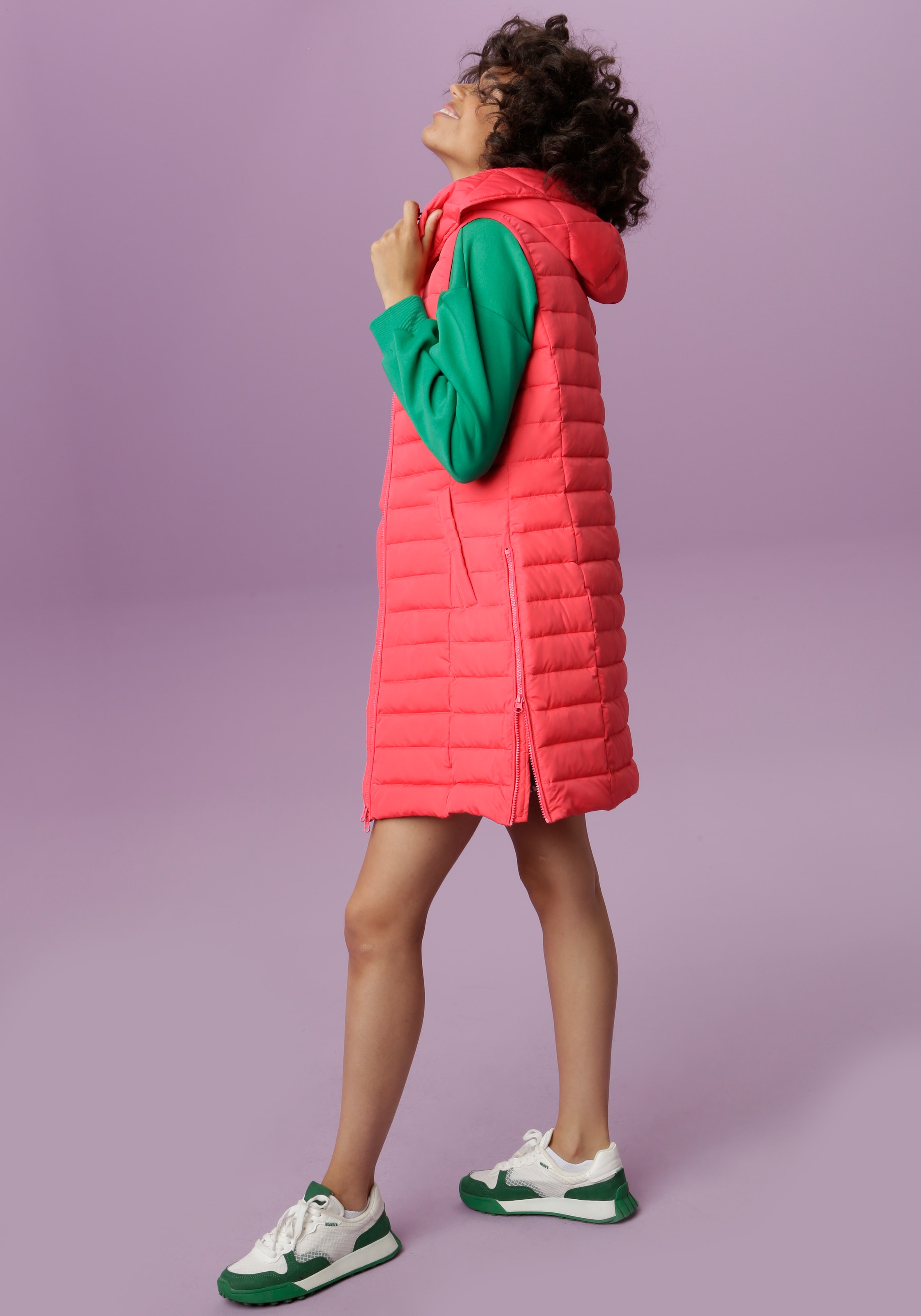 Aniston CASUAL Steppweste, mit verstellbarer Kapuze online shoppen |  Jelmoli-Versand