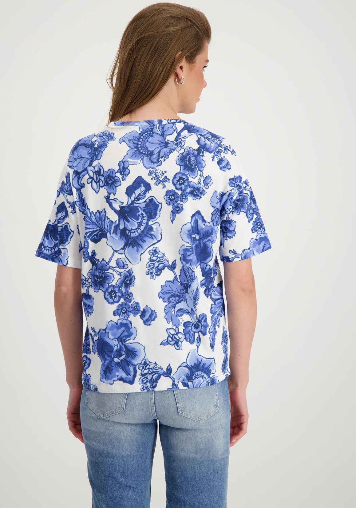 Monari Rundhalsshirt, mit Blumenmuster