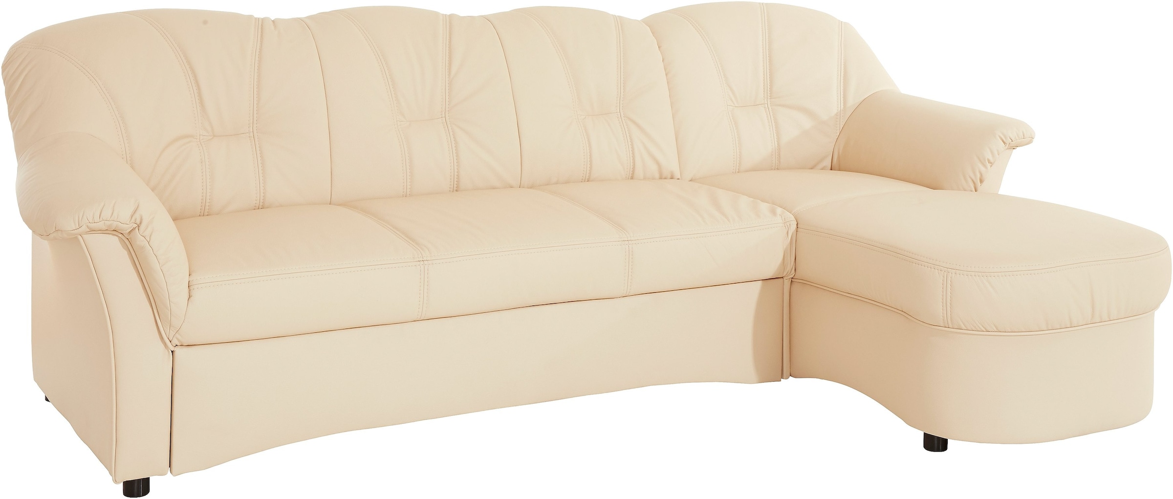 DOMO collection Ecksofa »Flores Schlafsofa, B/T/H: 233/142/86 cm, L-Form«, wahlweise mit Bettfunktion, wahlweise mit Federkern, auch in Leder