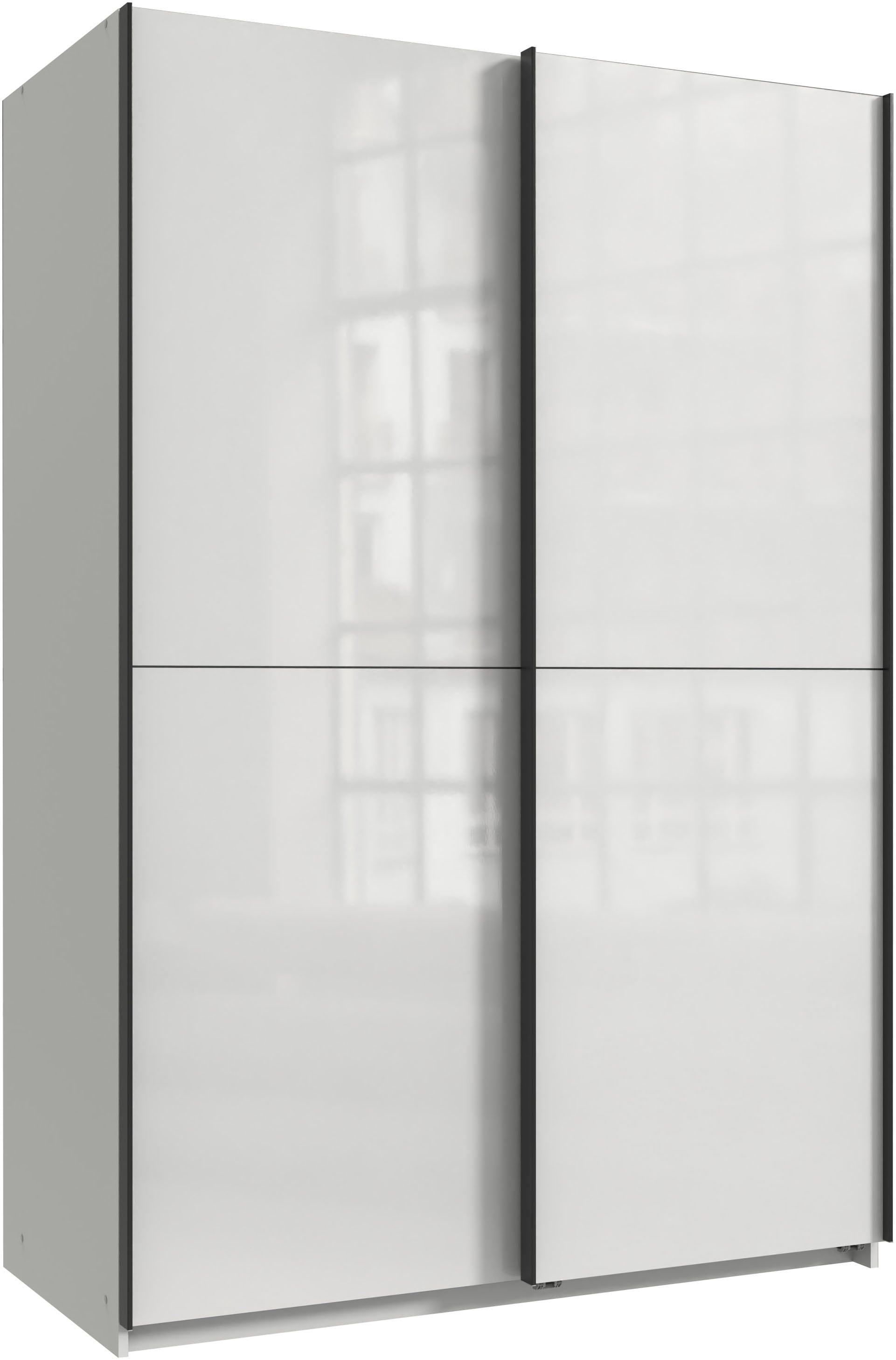 Wimex Kleiderschrank »Mugano, B/T/H 135 oder 180/65/198cm, Made in Germany« wähle Deine Ausstattung: Basic oder Premium!, 2 Schwebetüren mit oder ohne Spiegel, Metallgriffe