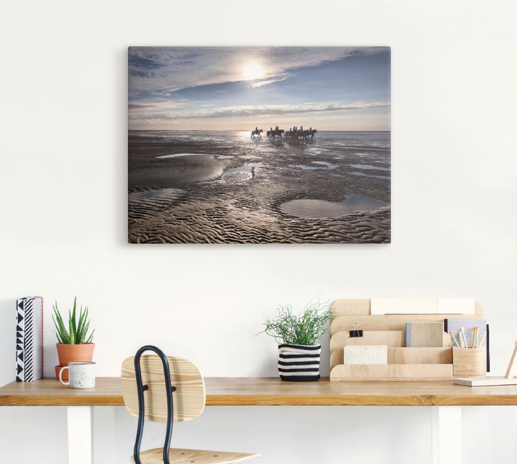 Artland Leinwandbild »Freiheit am Meer«, Strand, (1 St.), auf Keilrahmen gespannt