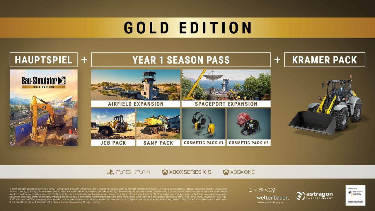 Astragon Spielesoftware »Bau-Simulator: Gold Edition«, PlayStation 5