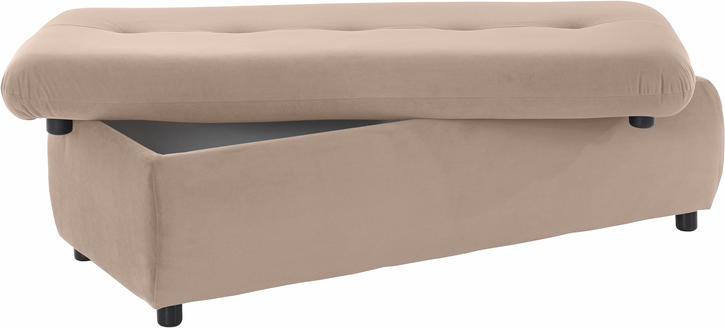 TRENDMANUFAKTUR Hocker »Indie II, bequemer Bankhocker mit Staufach unter der Sitzfläche«
