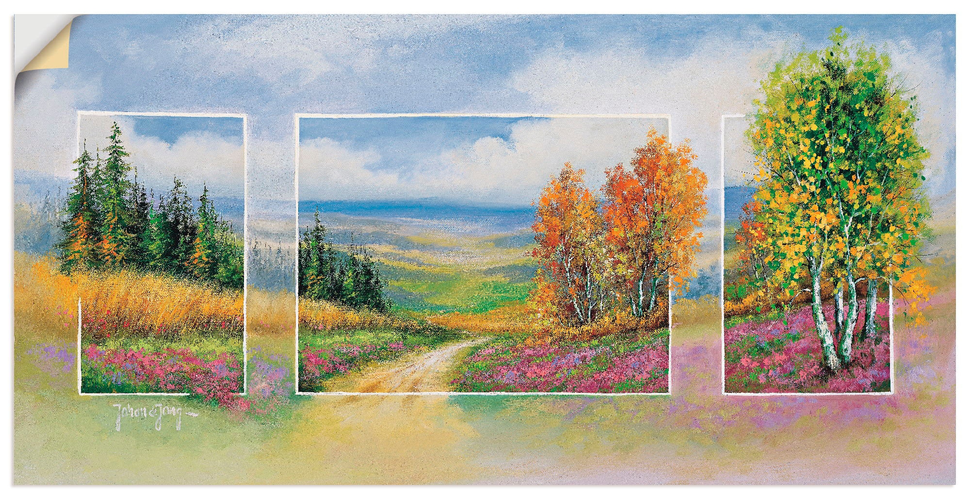 Artland Wandbild »Frühlling Triptychon«, Vier Jahreszeiten, (1 St.), als  Leinwandbild, Wandaufkleber oder Poster in versch. Grössen online kaufen |  Jelmoli-Versand