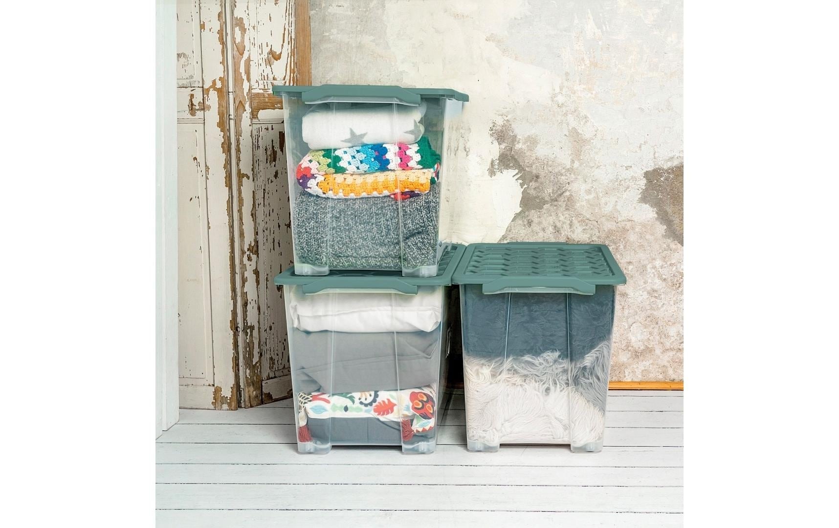 ROTHO Aufbewahrungsbox »m. Rädern 65 l EVO SAFE«, (1 St.)